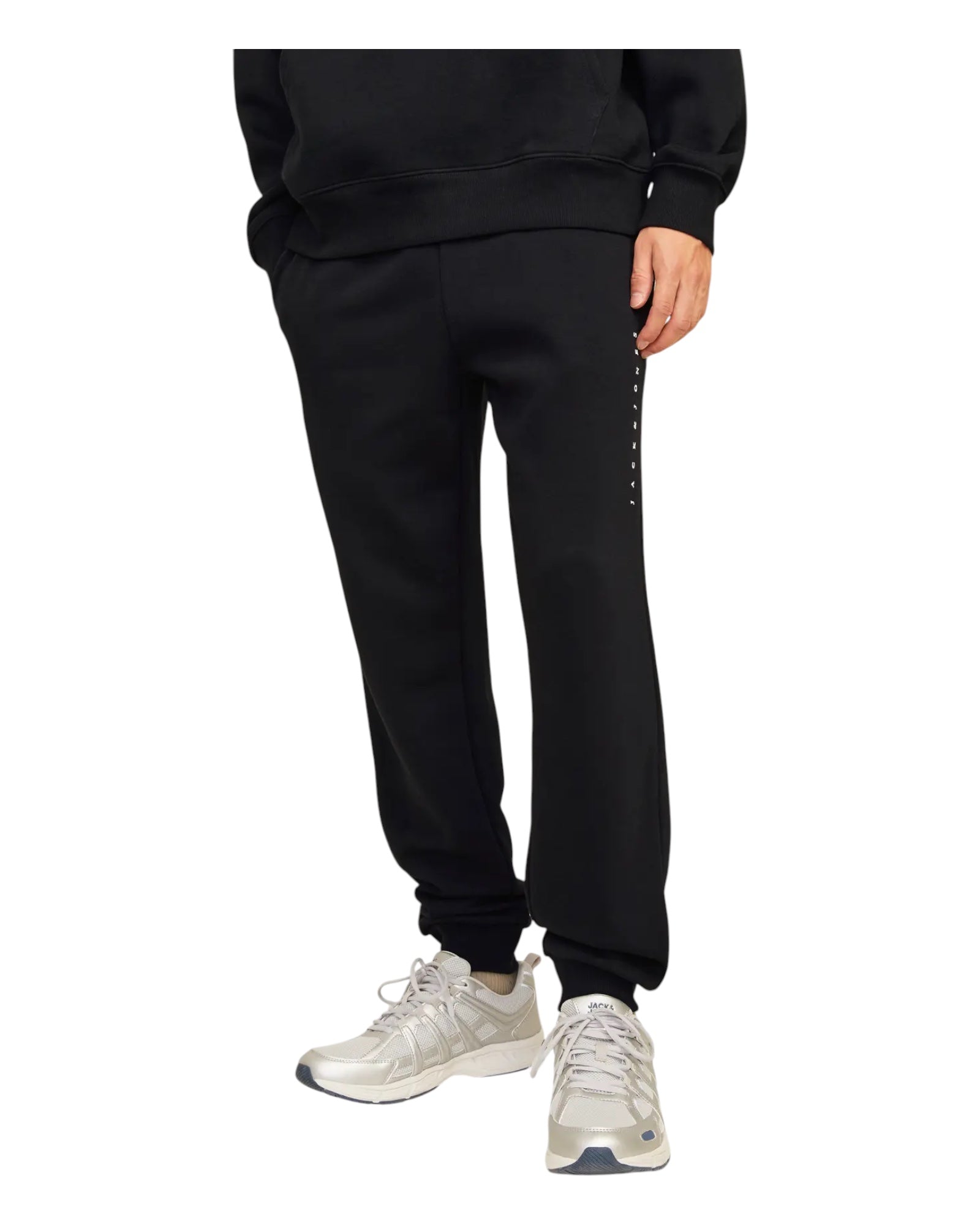 Pantalone Tuta Jjgordon Star Sweat Nero 12248838 Jack & Jones