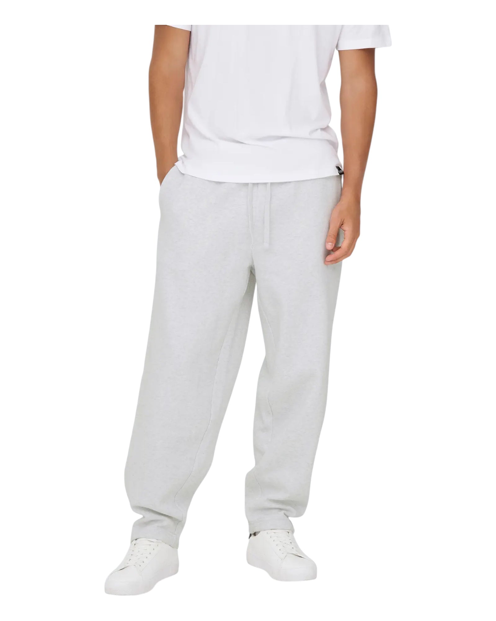 Pantaloni Tuta Onsceres Wide Pant Light Grey Melange 22034252 Only & Sons
