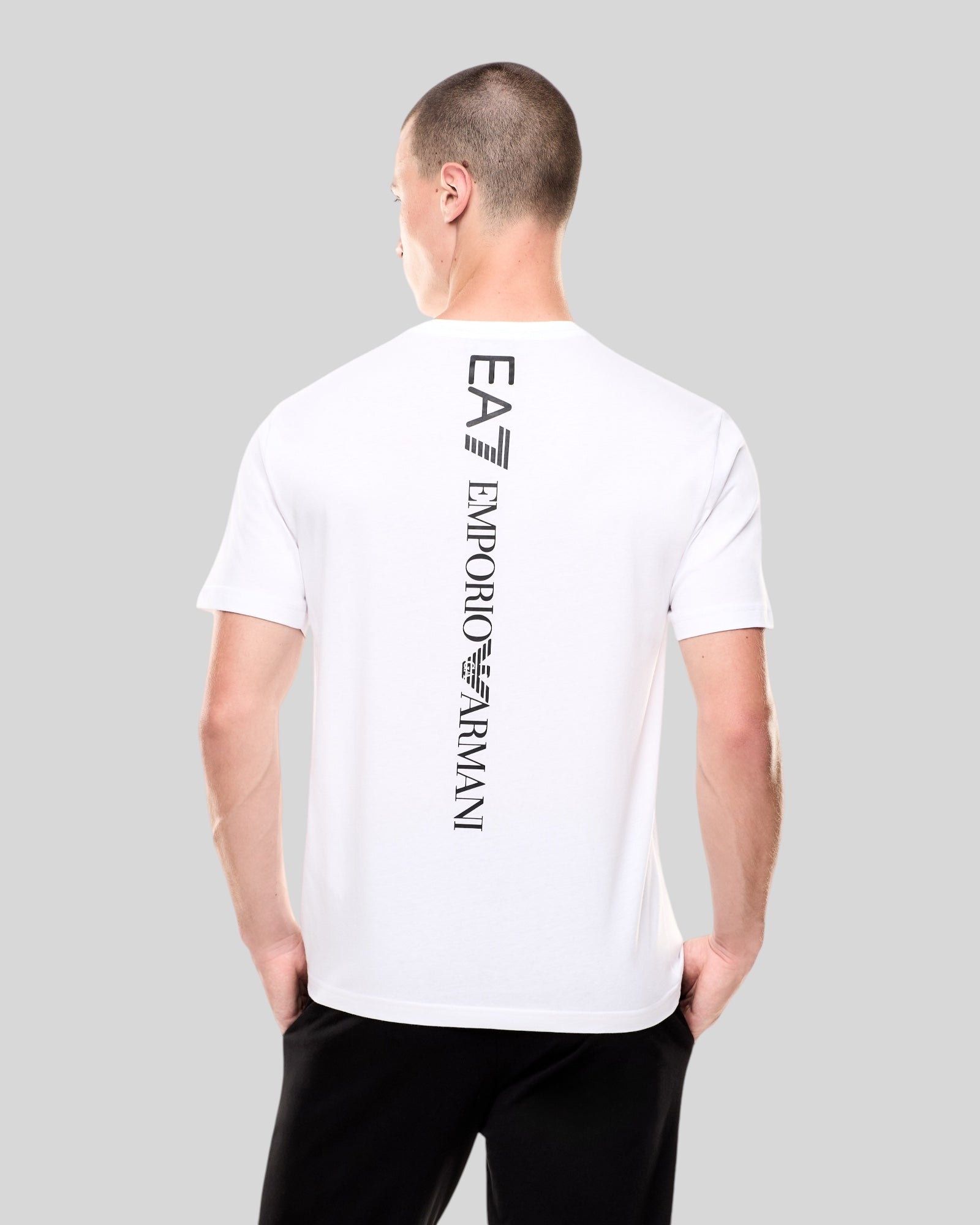 T-Shirt Train Logo Series Tee Bianca 7M000567AF10375M0003 EA7 Emporio Armani