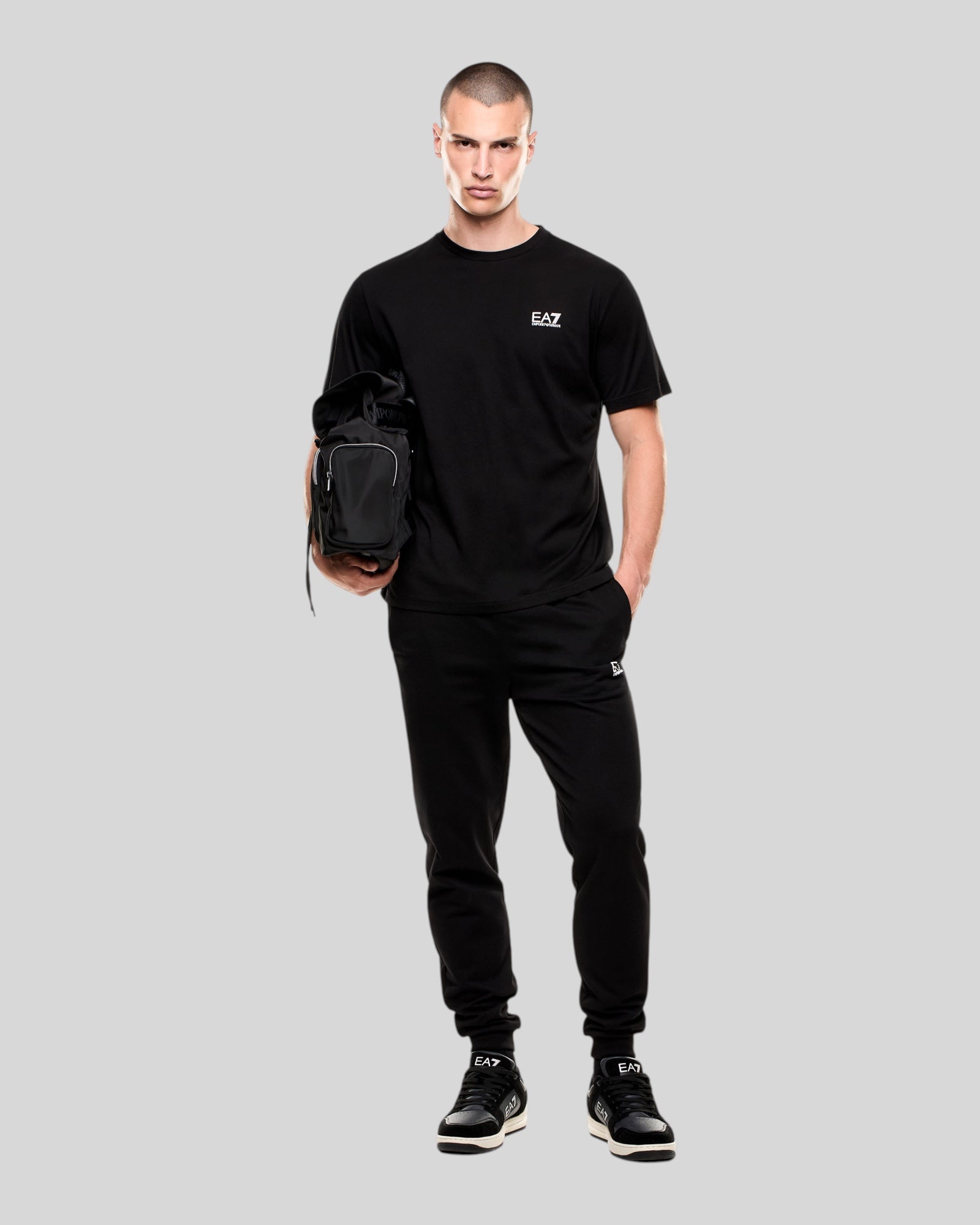 T-Shirt Train Logo Series Tee Nera 7M000567AF10375MC001 EA7 Emporio Armani