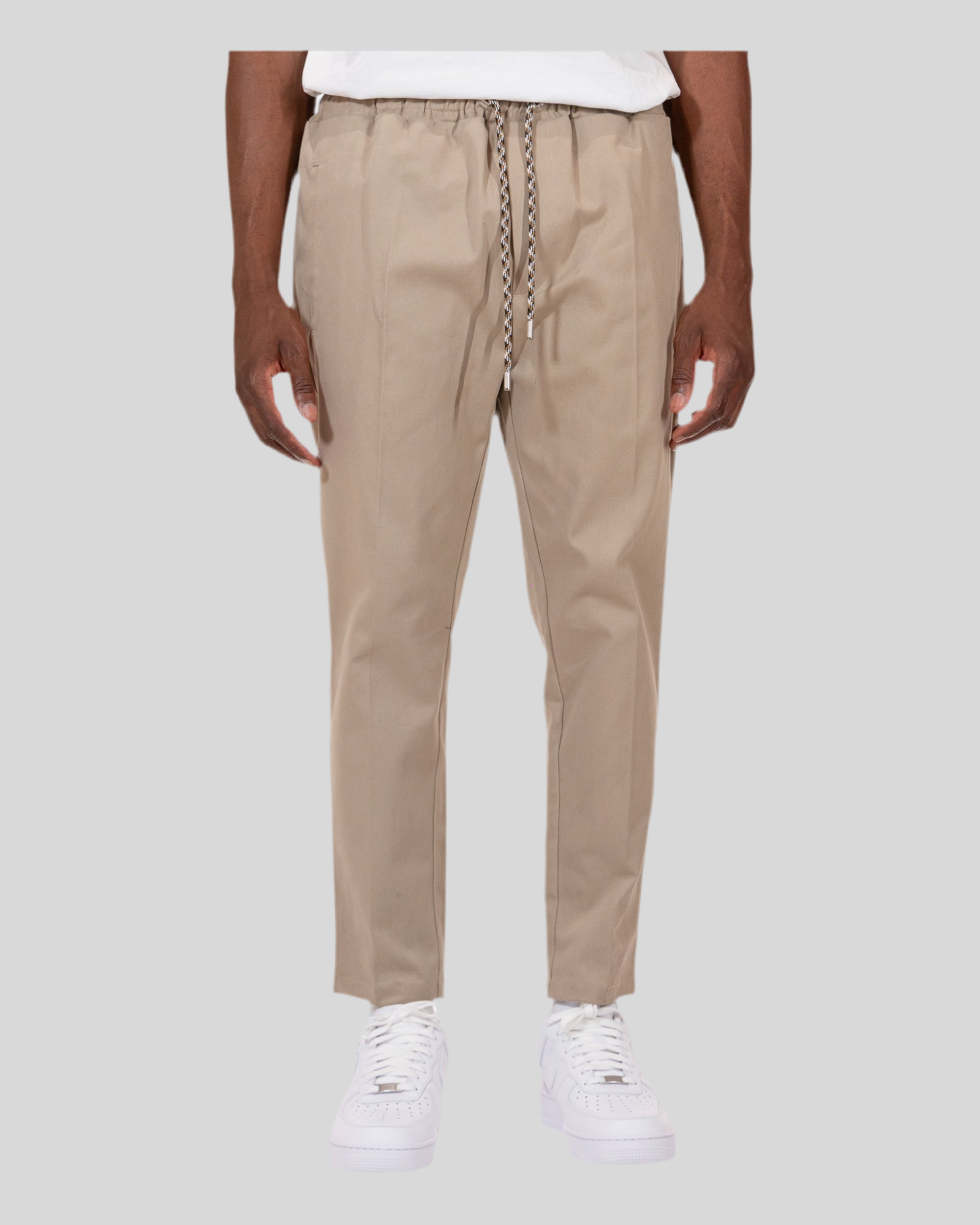 Pantalone Con Elastico Tapered Nain Beige Soldier