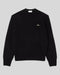 Maglione Girocollo In Lana Cardata Nero AH2916-00-031 Lacoste