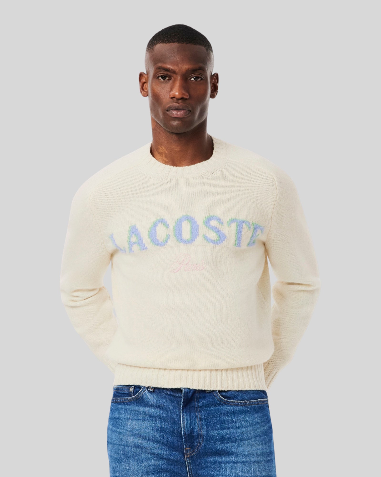 Maglione Girocollo In Lana Bianco AH5202-00-A9I Lacoste