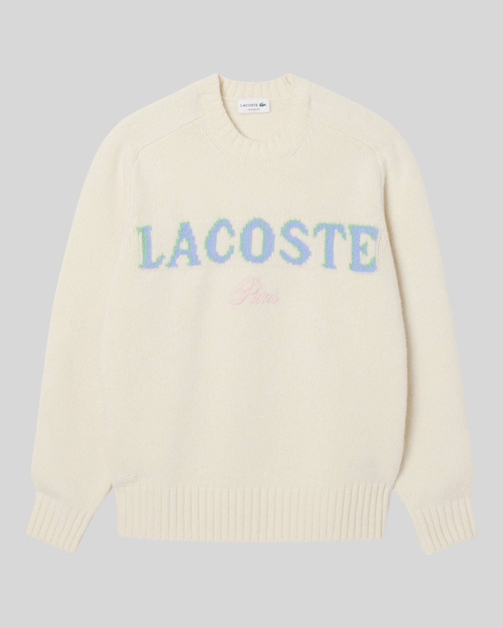 Maglione Girocollo In Lana Bianco AH5202-00-A9I Lacoste