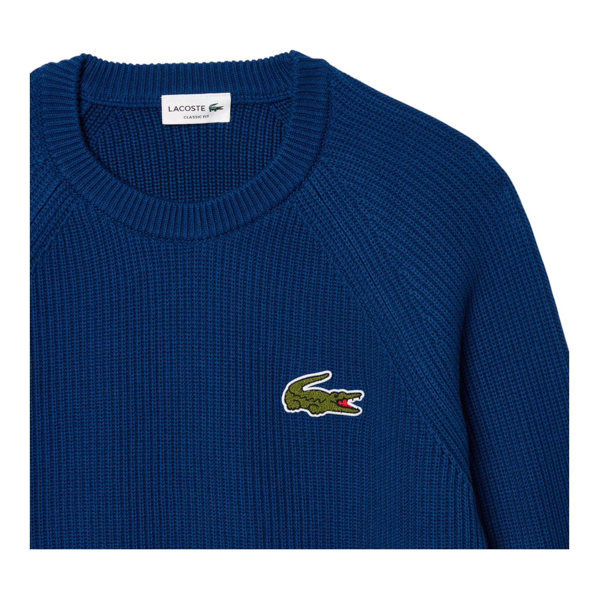 Maglione Girocollo Unisex A Costine Bleu AH7742 00 HBM Lacoste