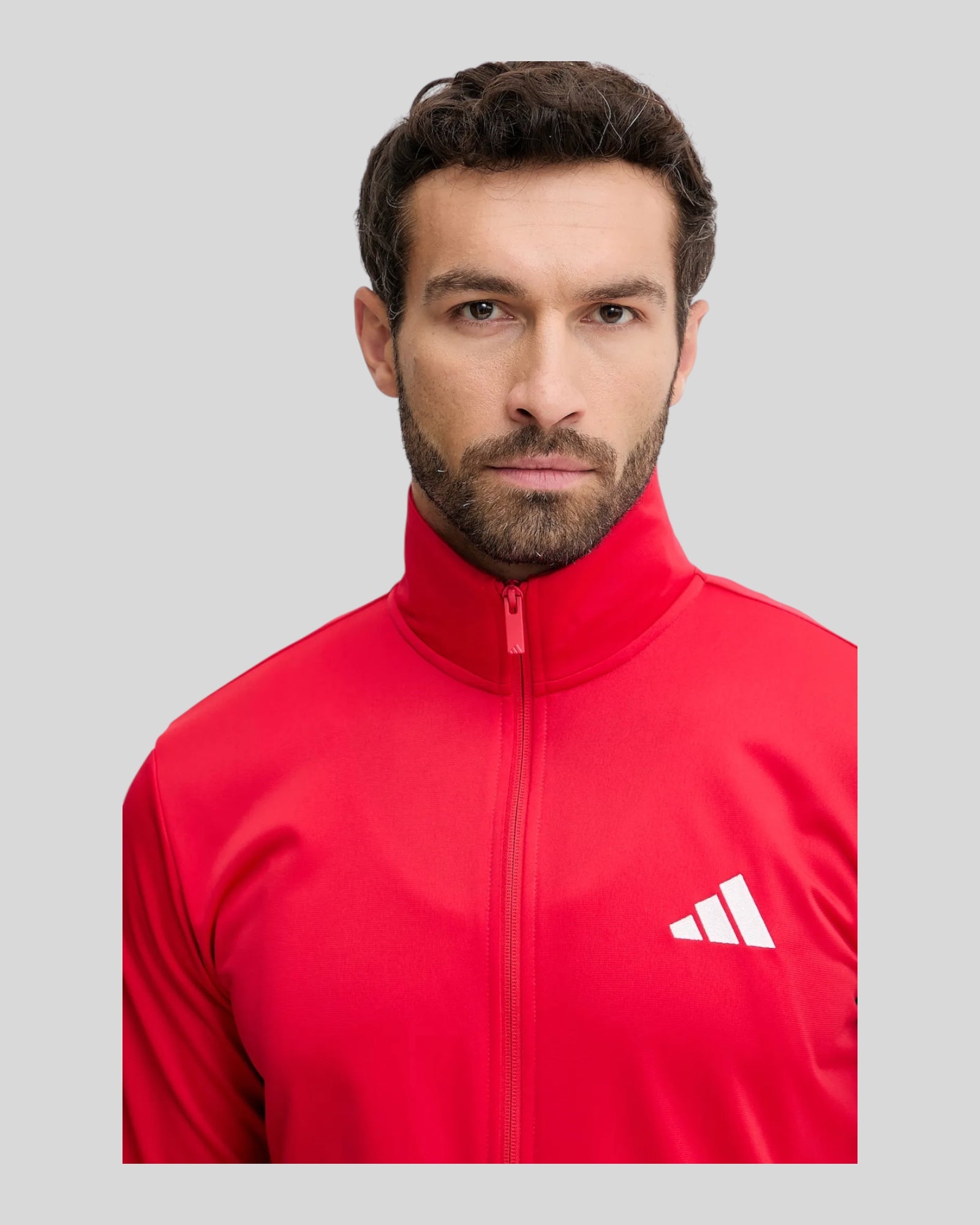 Tuta Basic 3 Stripes Tricot Track Suit Rosso JX8731 Adidas