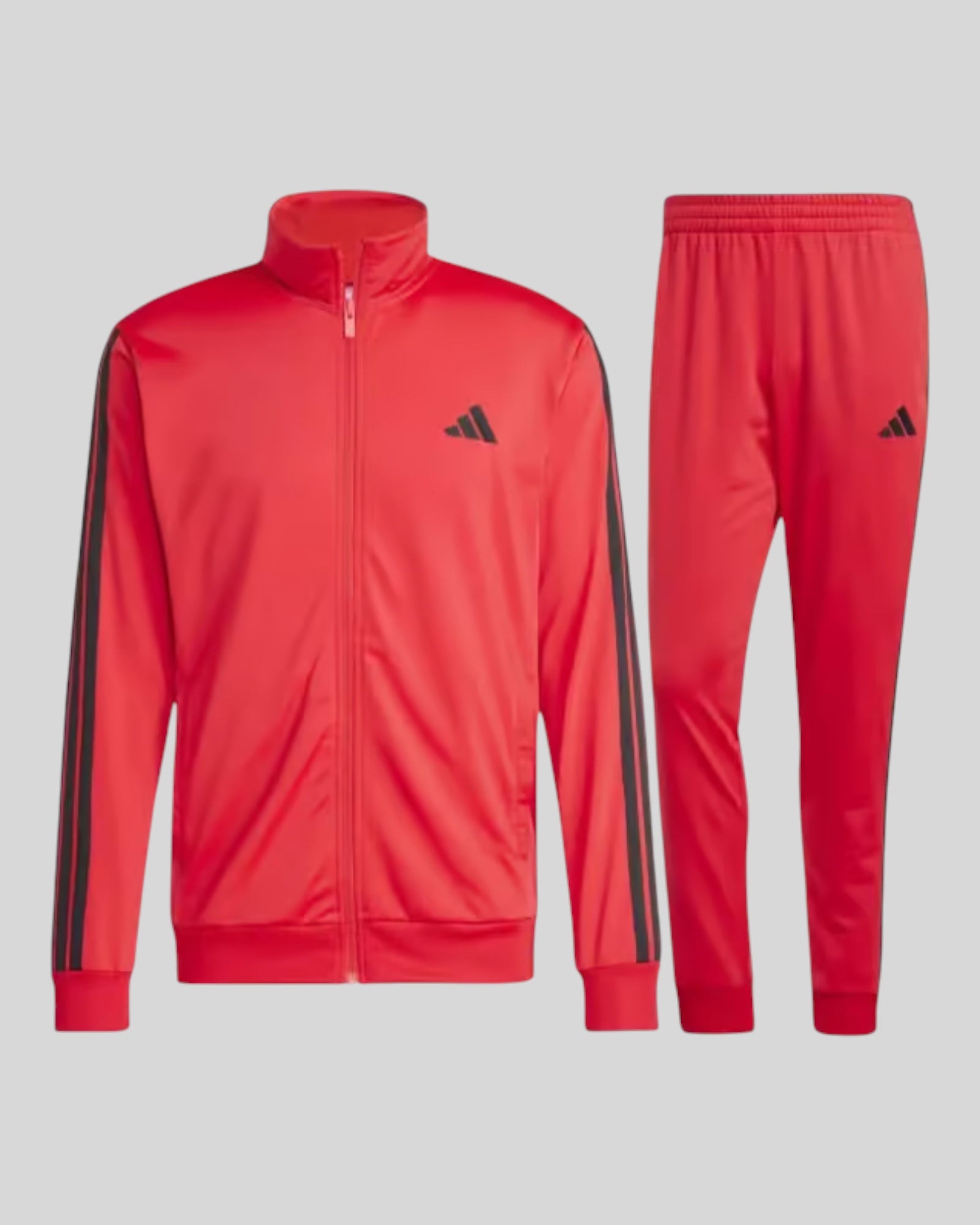 Tuta Basic 3 Stripes Tricot Track Suit Rosso Scuro JI8852 Adidas