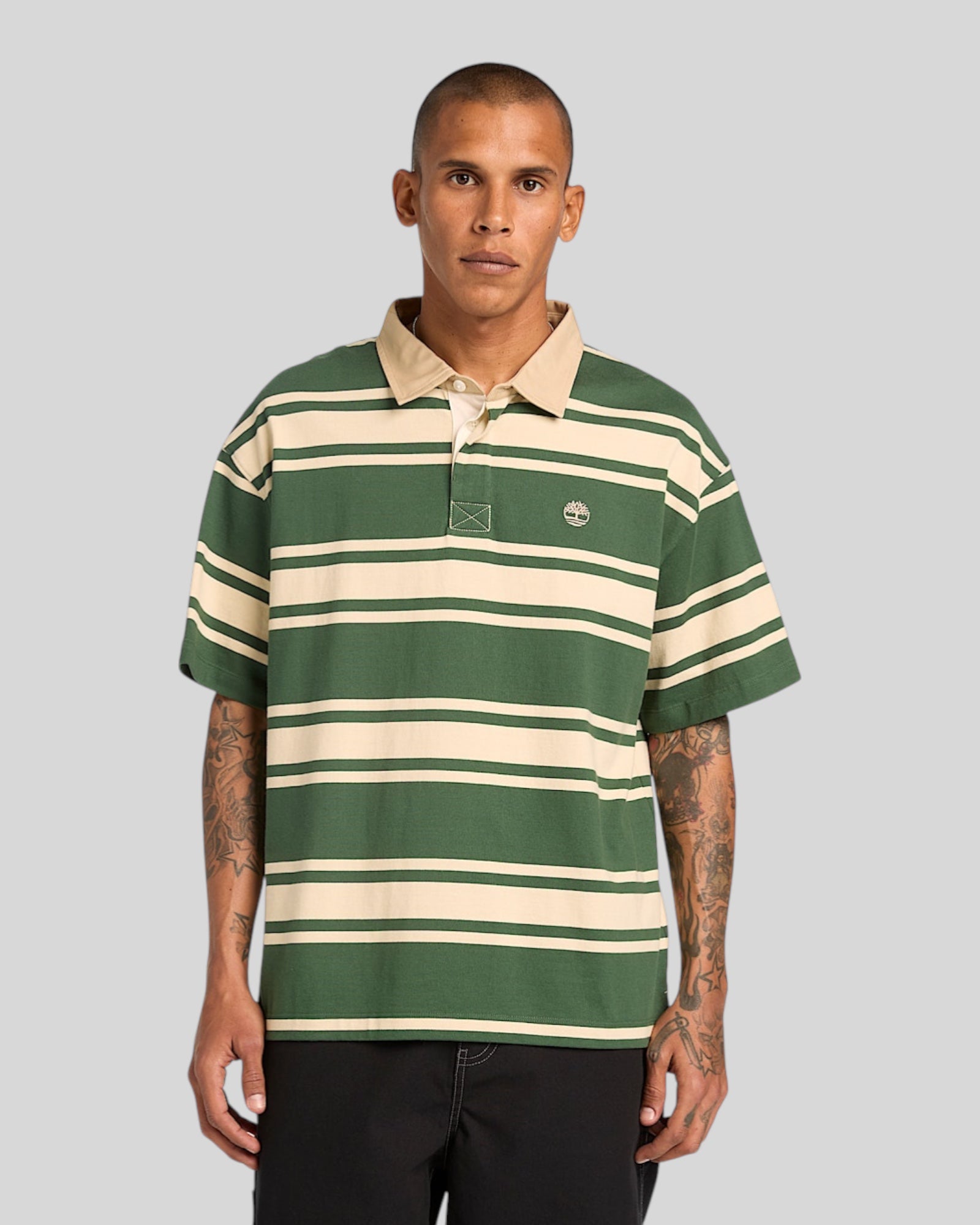 Polo Rugby Unisex Striped Verde/Beige TB0A5MHG Timberland