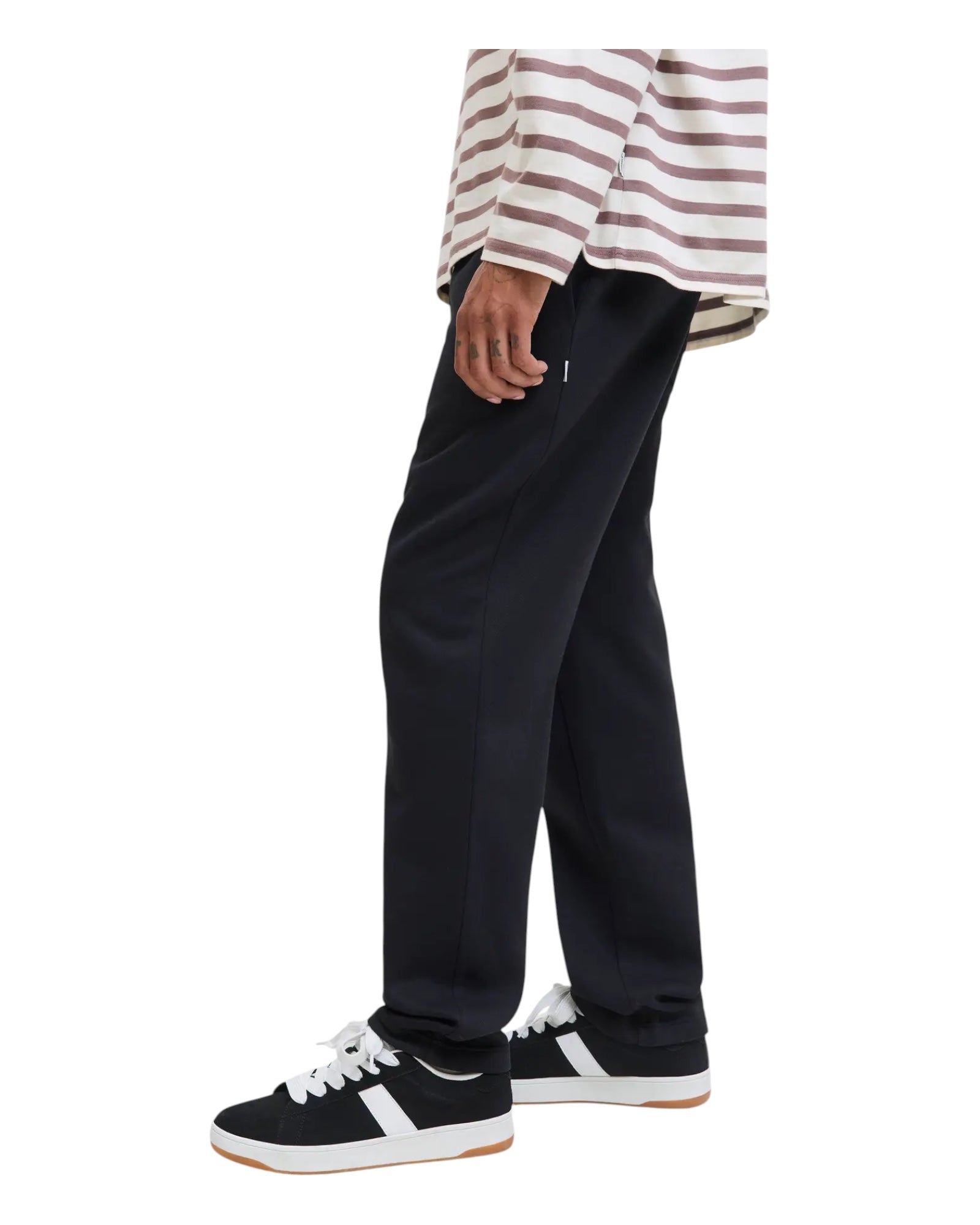 Pantalone Tuta Bradley Uncuffed Sweat Pant Nero 12279134 Jack & Jones