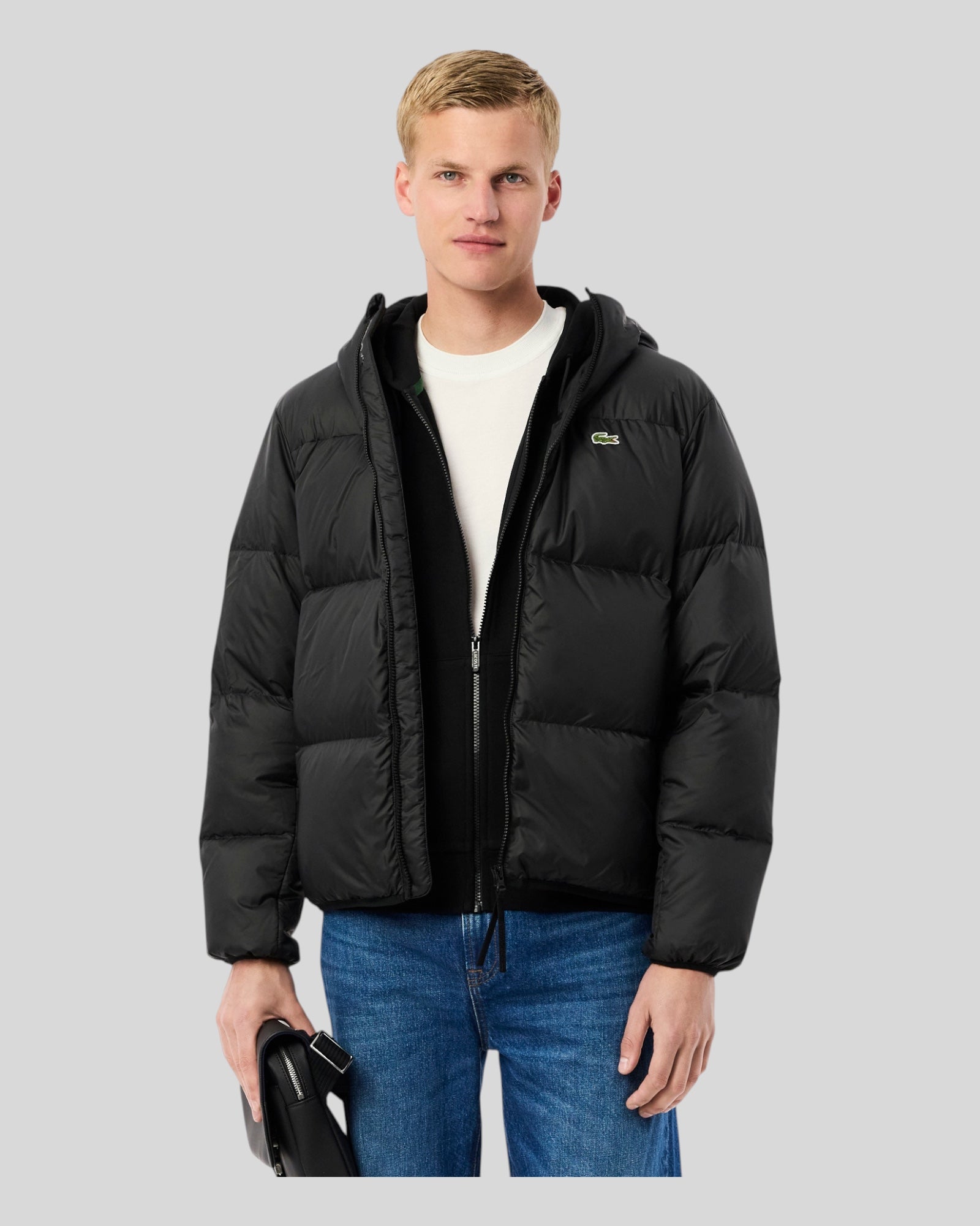 Giubbotto Con Cappuccio Nero BH2905-00-031 Lacoste