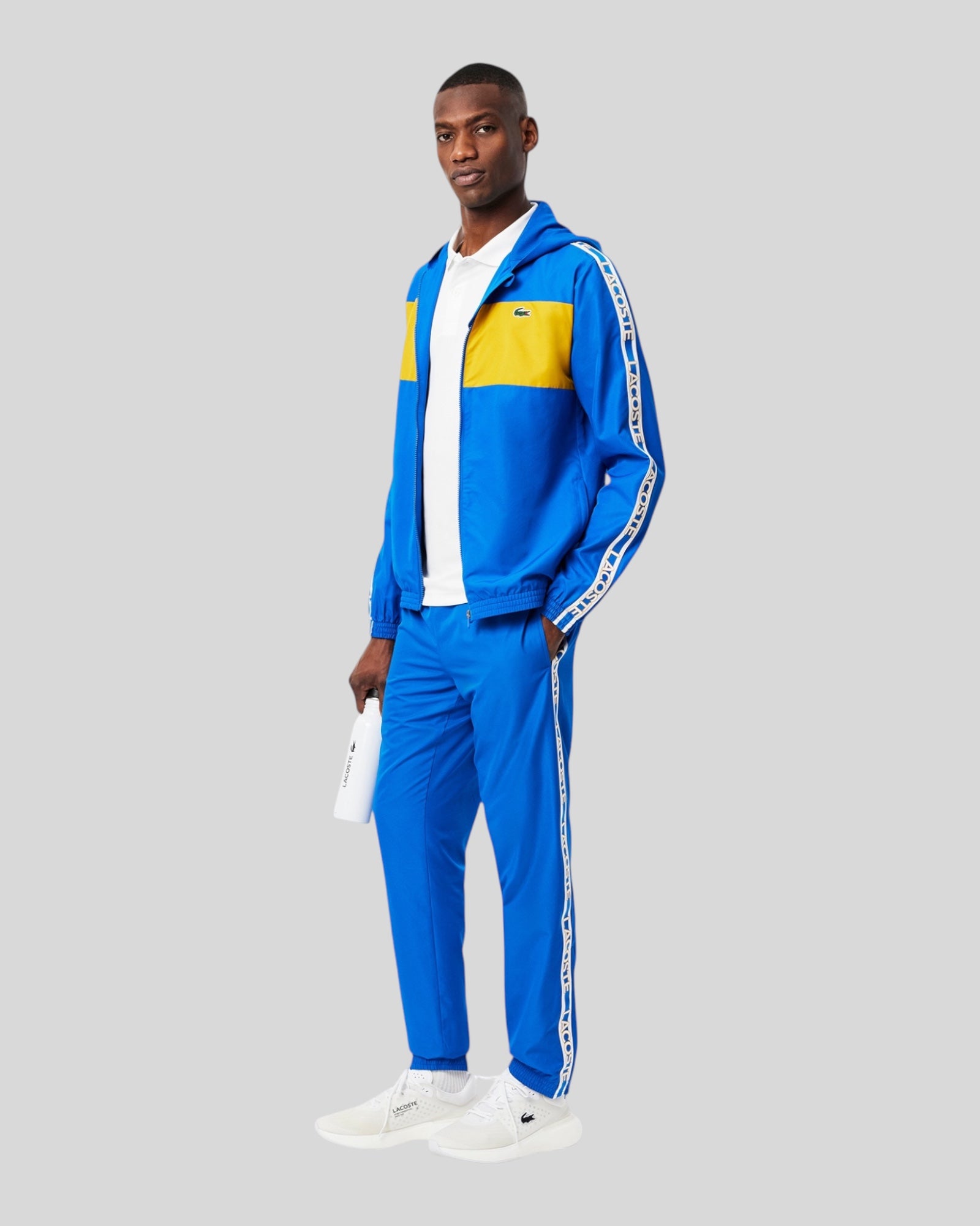 Tuta Completa Color Block Azzurro Lacoste