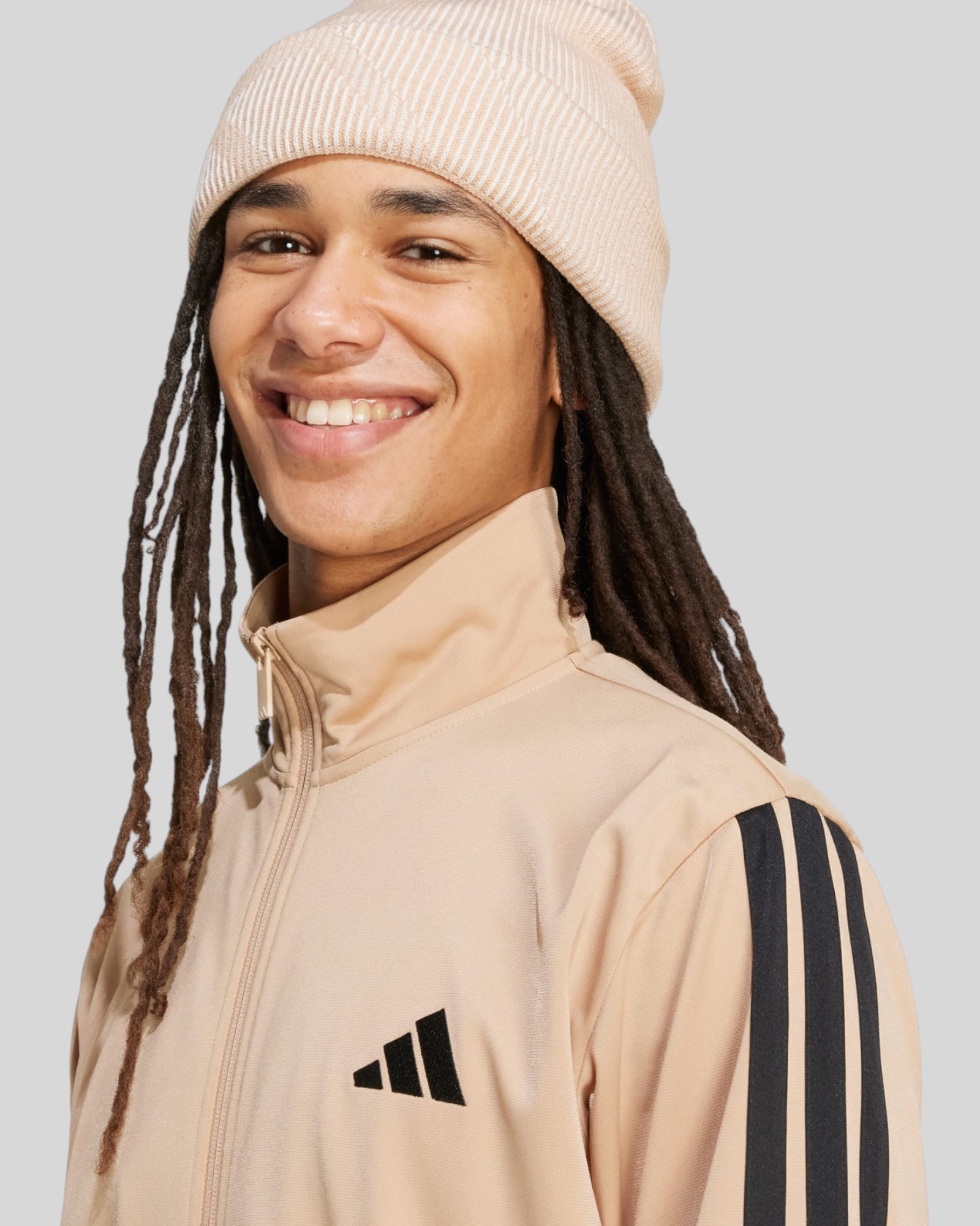 Tuta Basic 3 Stripes Tricot Track Suit Sabbia JX5501 Adidas