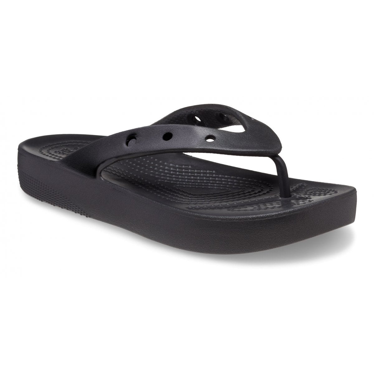 Classic Platform Flip W Women Black Flip Flops Sandals 207714-002 Crocs