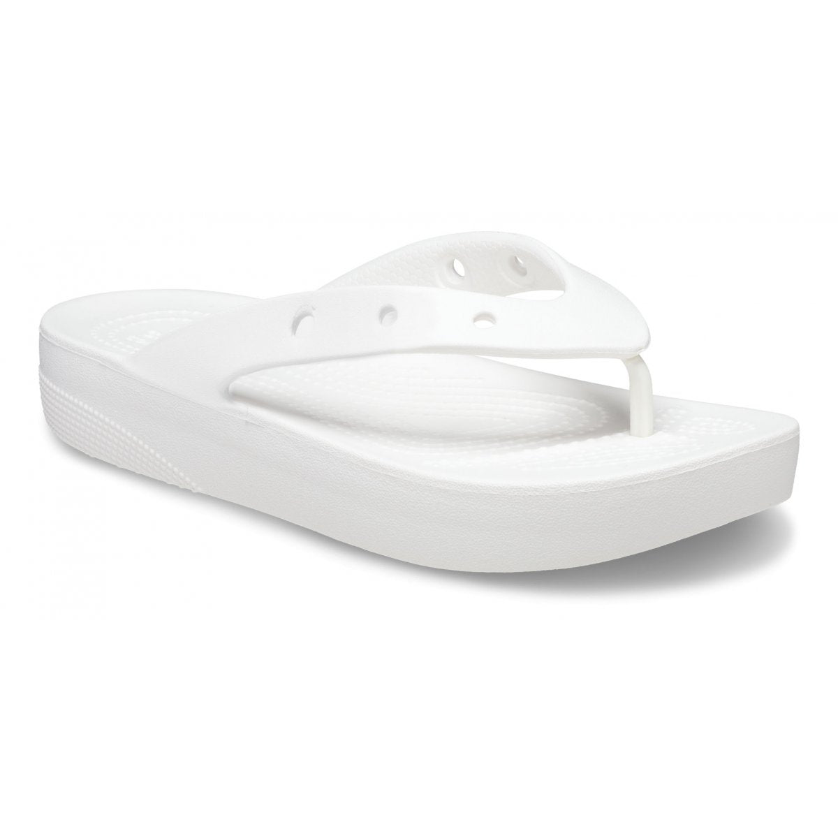 Classic Platform Flip W Women White Flip Flops Sandals 207714-100 Crocs