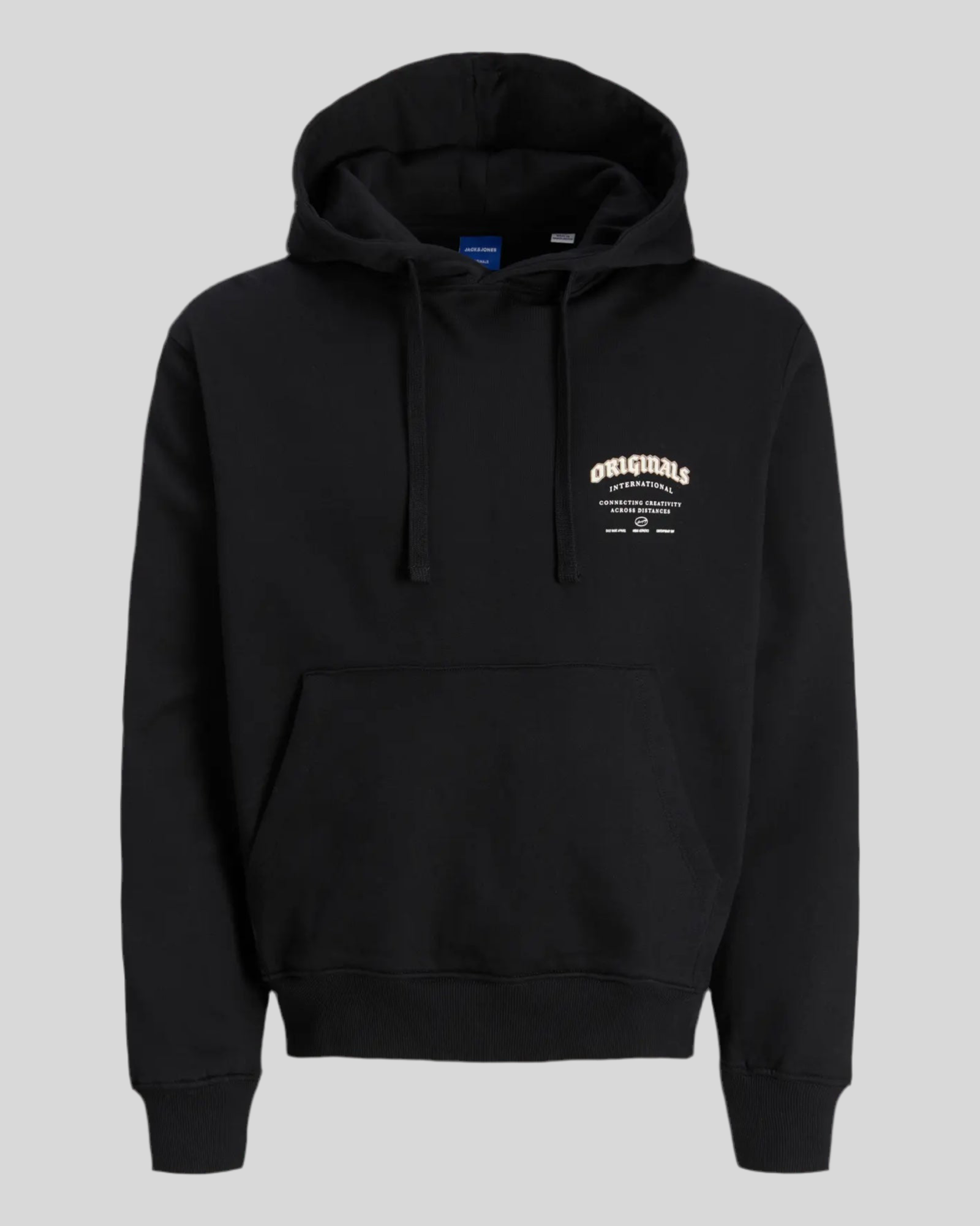 Felpa Con Cappuccio Jormeadows Sweat Hoodie Nero 12283868 Jack & Jones