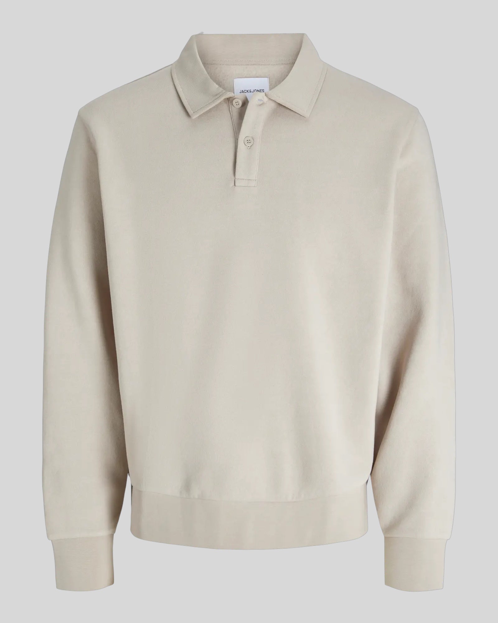 Felpa Con Colletto Jjebradley Sweat Polo Moonbeam 12278586 Jack & Jones