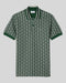 Polo In Jacquard Classic Fit Monogramma Verde DH1417 00 D1R Lacoste