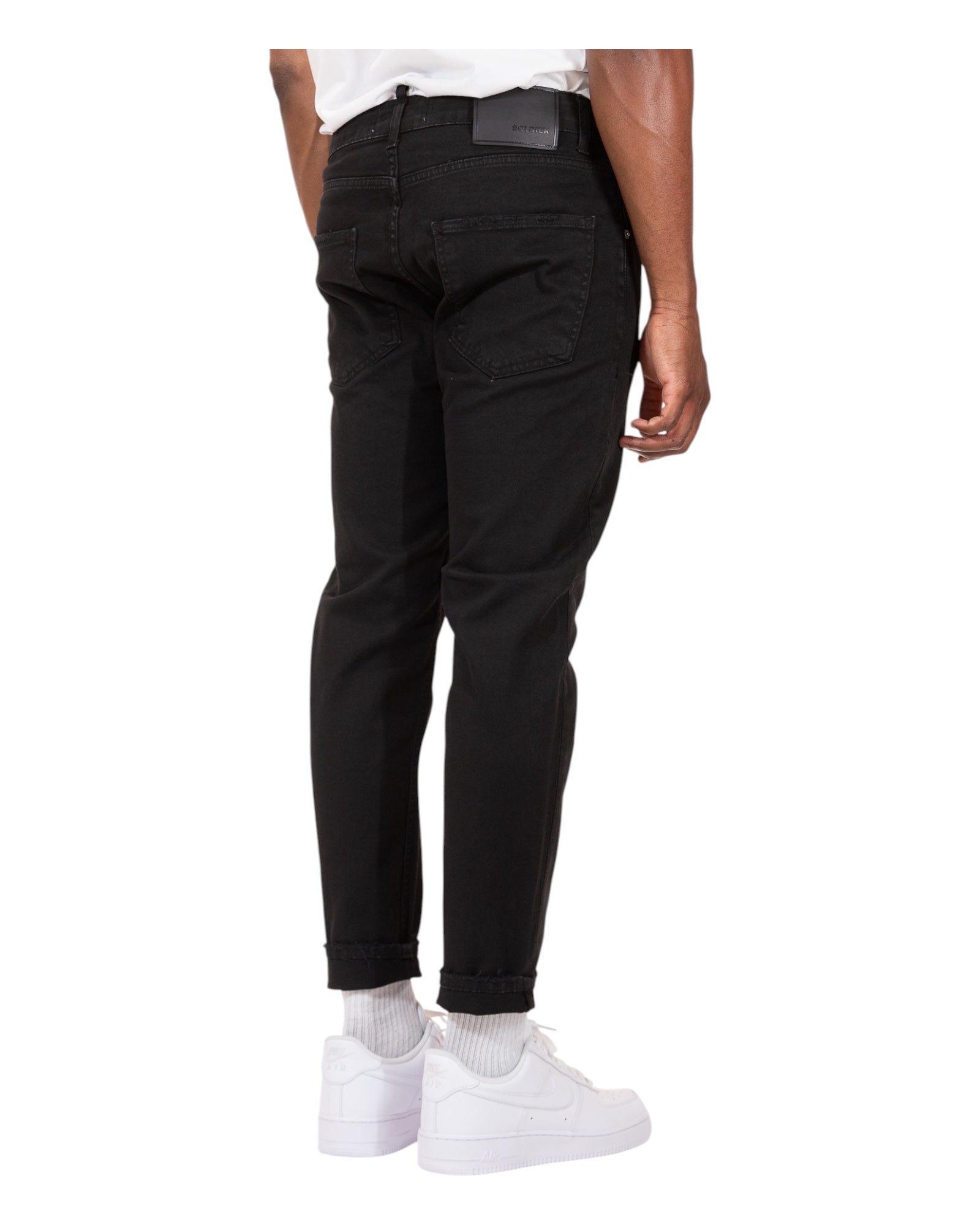 Jeans 5 Tasche Drill Nero Soldier