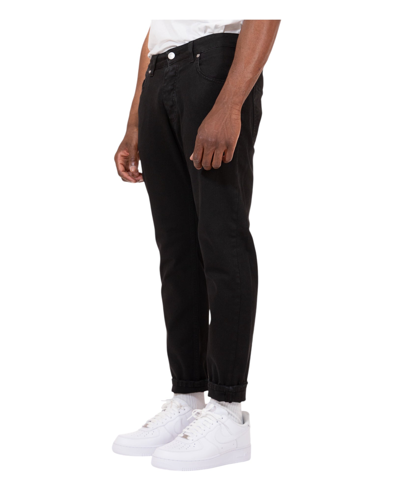 Jeans 5 Tasche Drill Nero Soldier