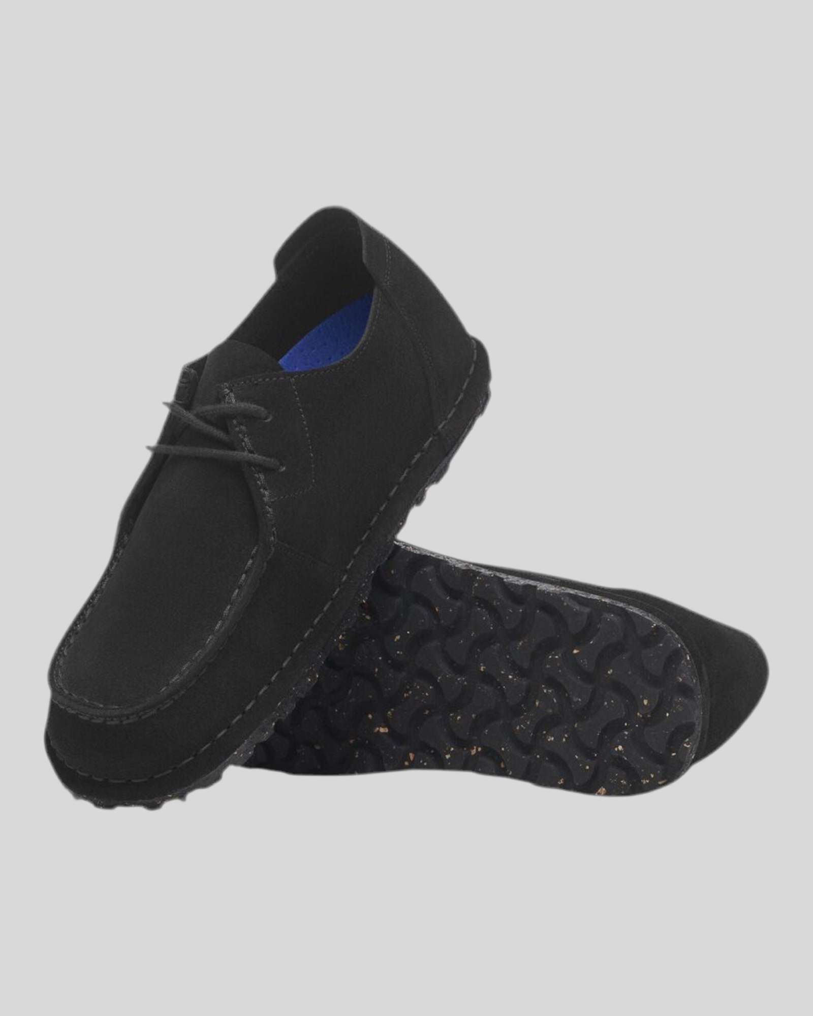 Scarpe In Pelle Scamosciata Nero Utti Lace 1028597 Birkenstock