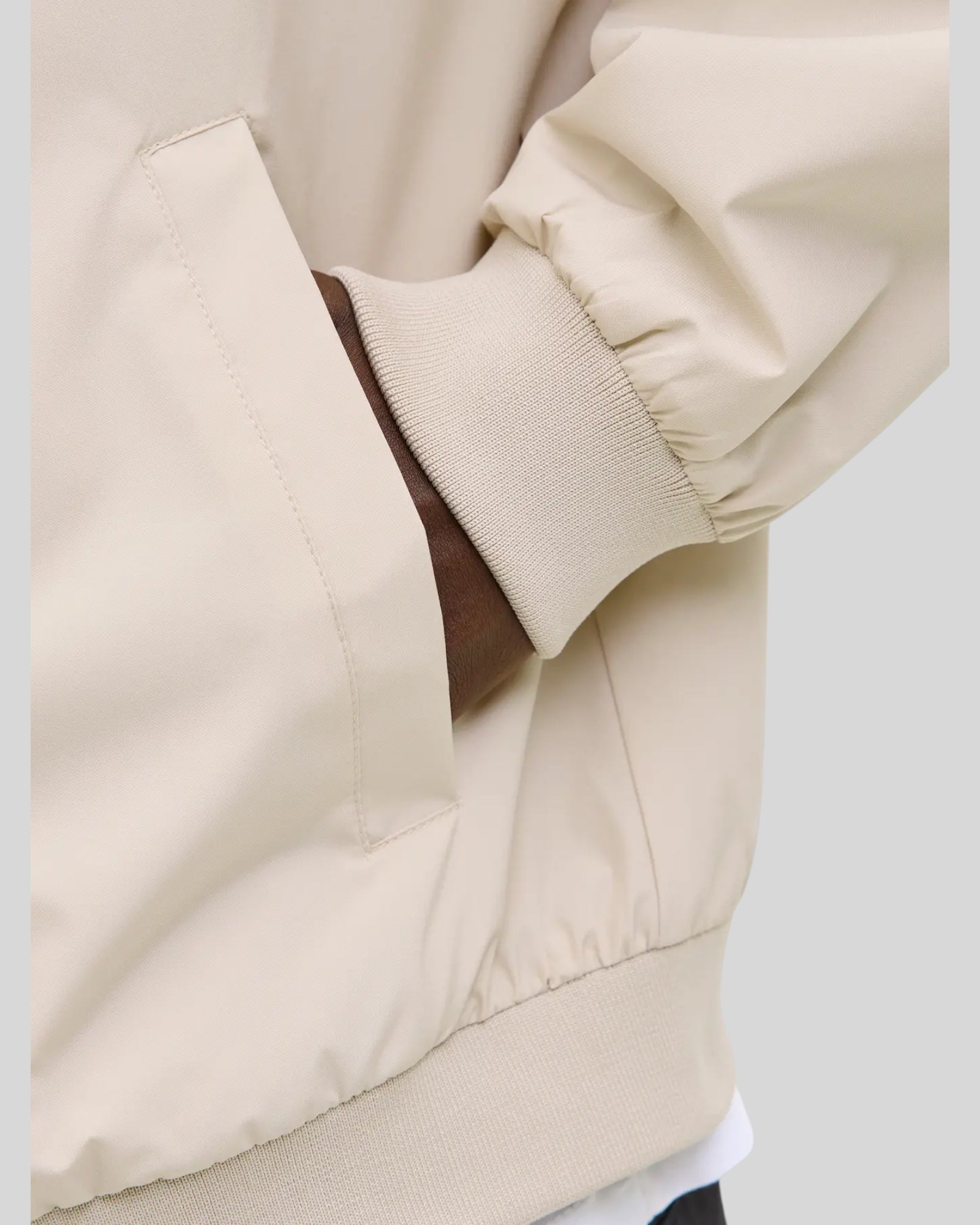 Giubbotto Jjecharger Stand Collar Bomber Essentials Moonbeam 12288895 Jack & Jones