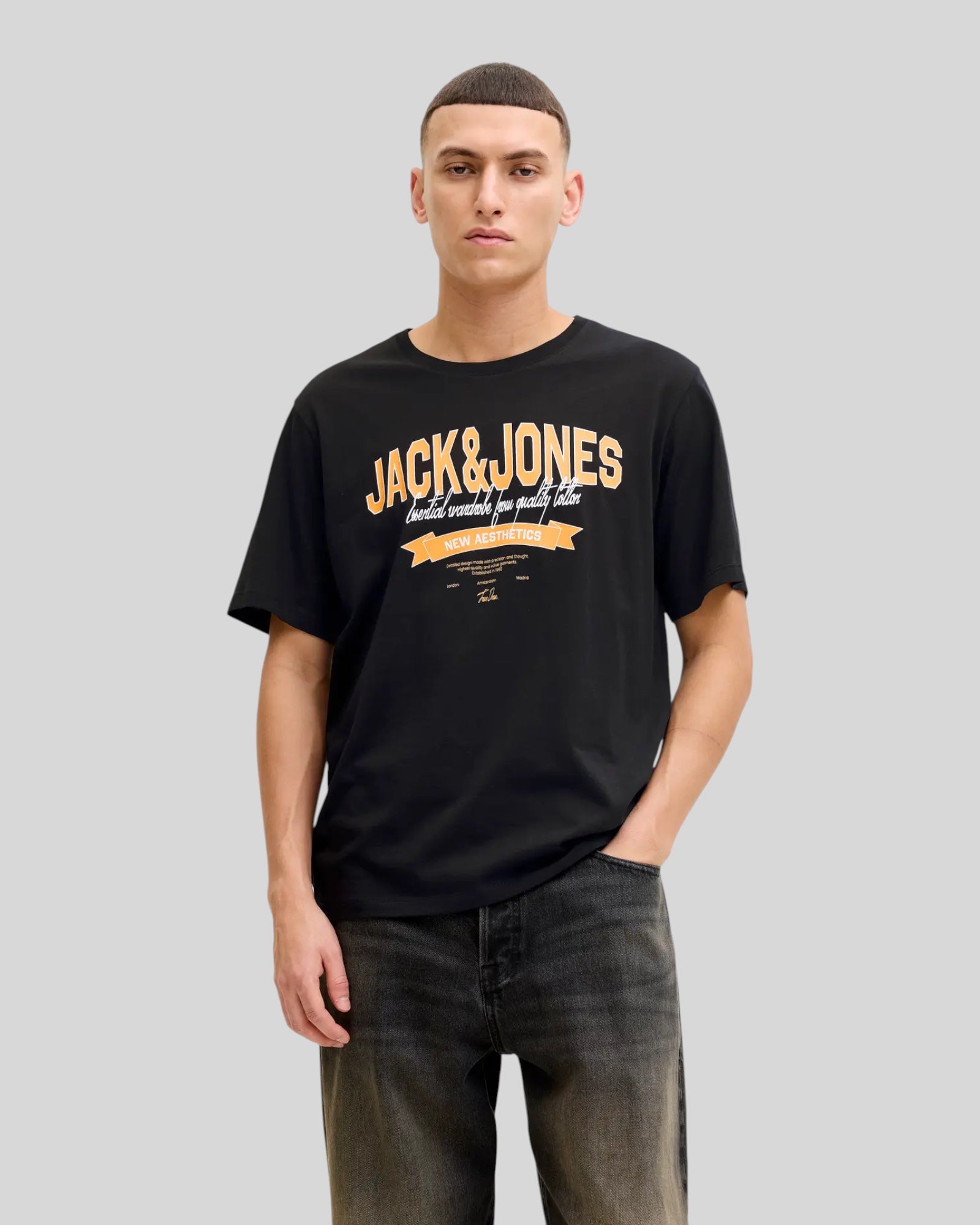 T-Shirt Jjelogo Tee ss 2 Cool Nero 12288016 Jack & Jones
