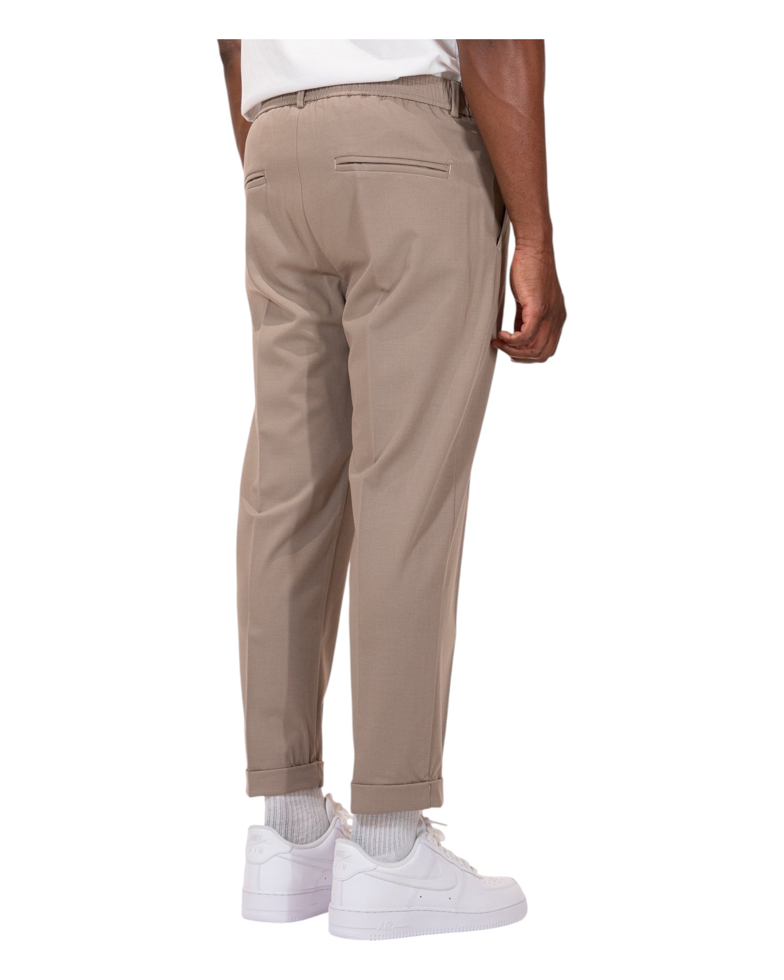Pantalone Slim Fit Fresco Lana Beige Soldier