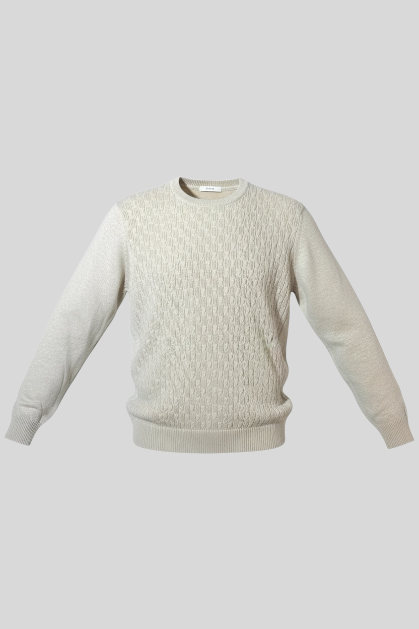 Maglione Girocollo Dettagliato MI3077SS Beige/Mela Seinse