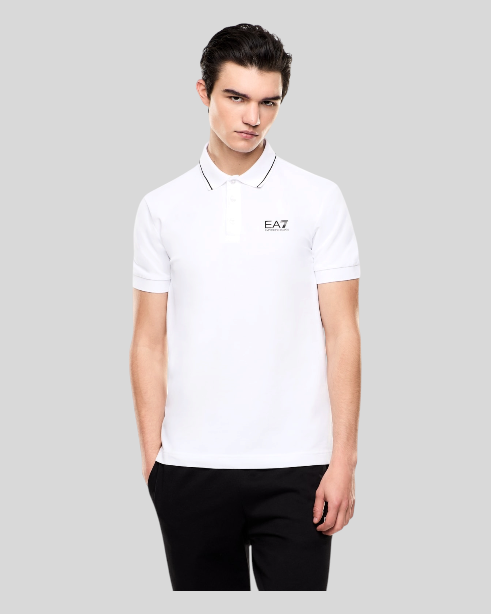Polo Identity Core Stretch BIANCO 8NPF16PJVUZ1100 EA7 Emporio Armani