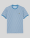 T-Shirt Monogramm In Jacquard Classic Fit Blu Chiaro TH1197 00 1QI Lacoste