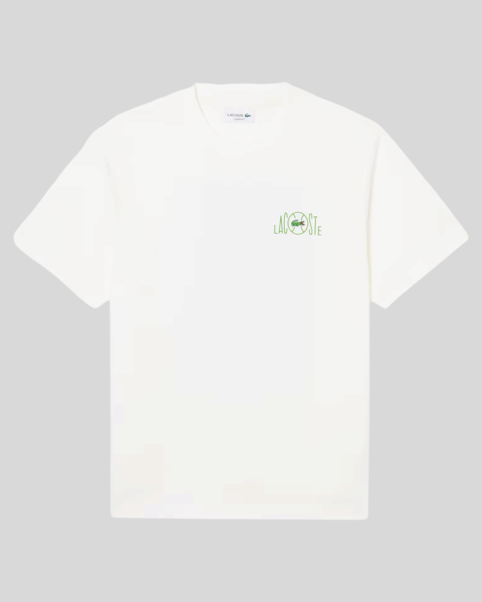 T-Shirt Stampata Classic Fit Bianca TH2197-00-70V Lacoste