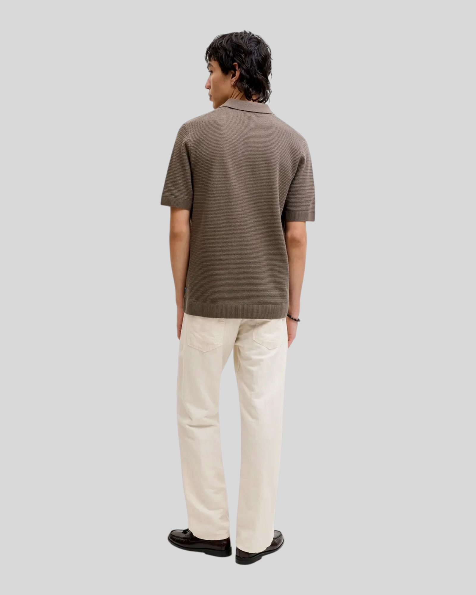 Pantalone 5 Tasche In Misto Lino Jpstchris Original Blend Pant Loose FitJet Stream 12293296 Jack & Jones