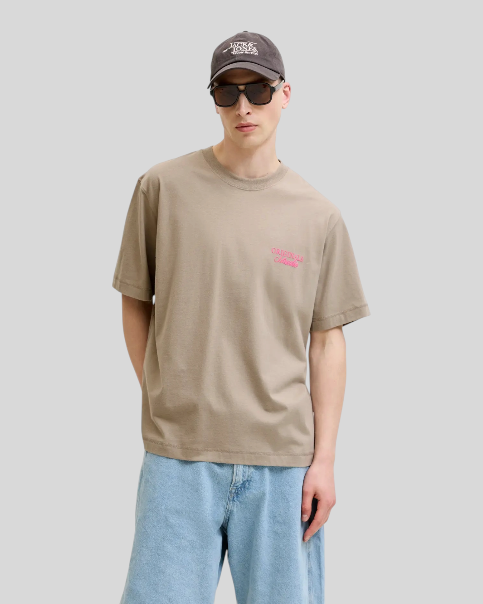 T-Shirt Jornorrebro Typo Crew Neck Vintage Khaki 12282898 Jack & Jones