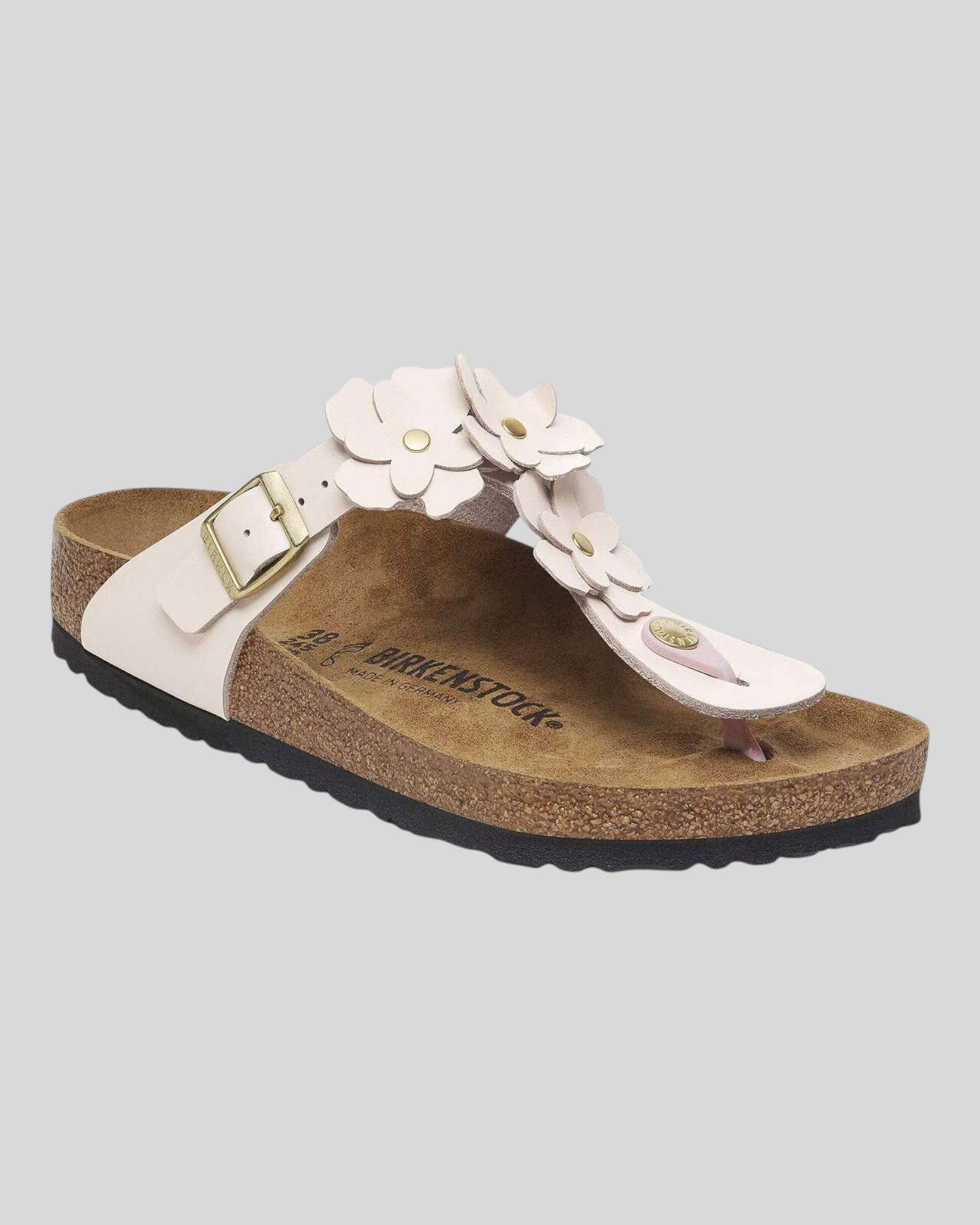 Sandali Donna Gizeh Flower in Pelle Naturale Light Rose 1029287 Birkenstock