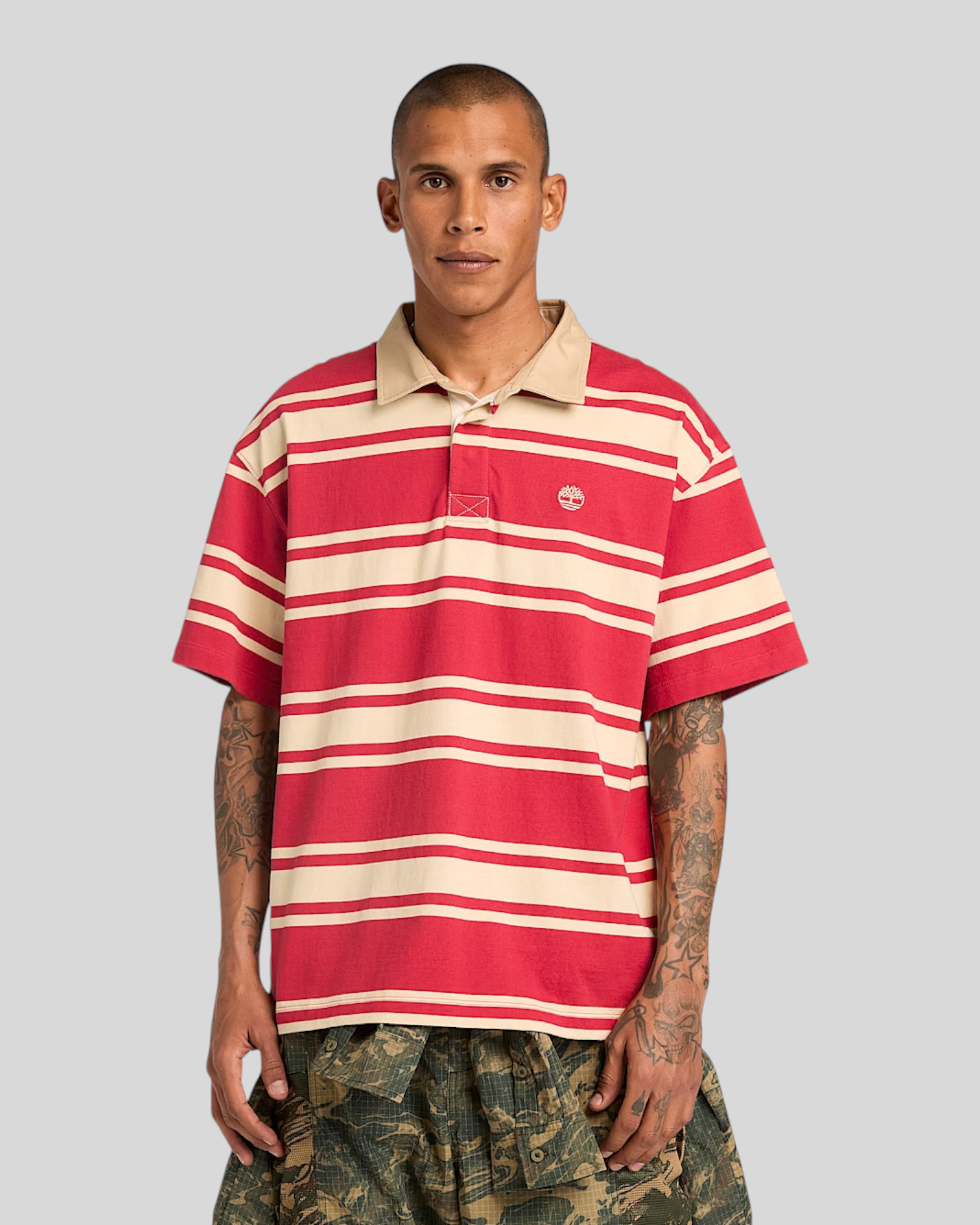 Polo Rugby Unisex Striped Rosso/Beige TB0A5MHG Timberland