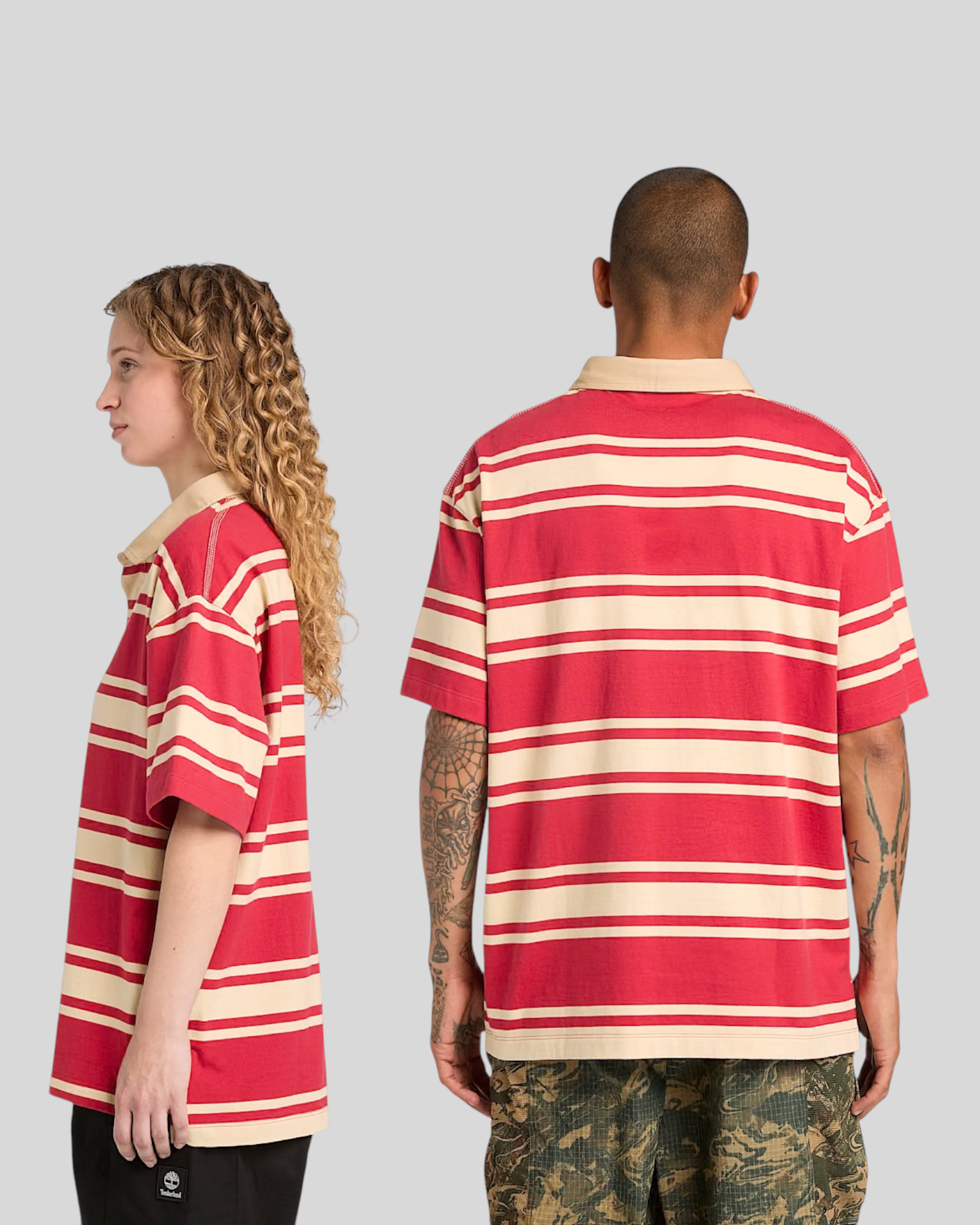 Polo Rugby Unisex Striped Rosso/Beige TB0A5MHG Timberland