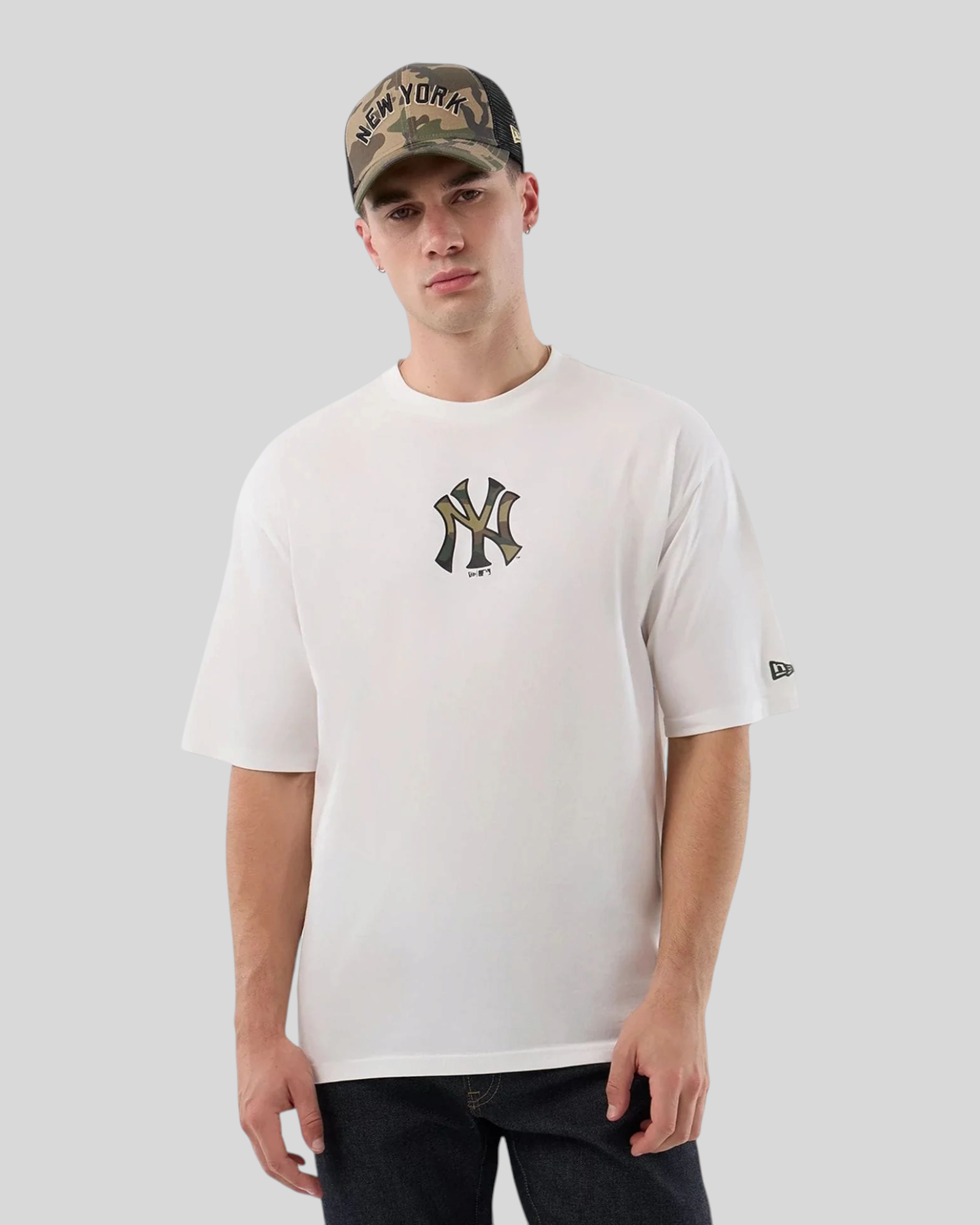 T-Shirt Oversized New York Yankees MLB Infill Bianco New Era 60856215 New Era