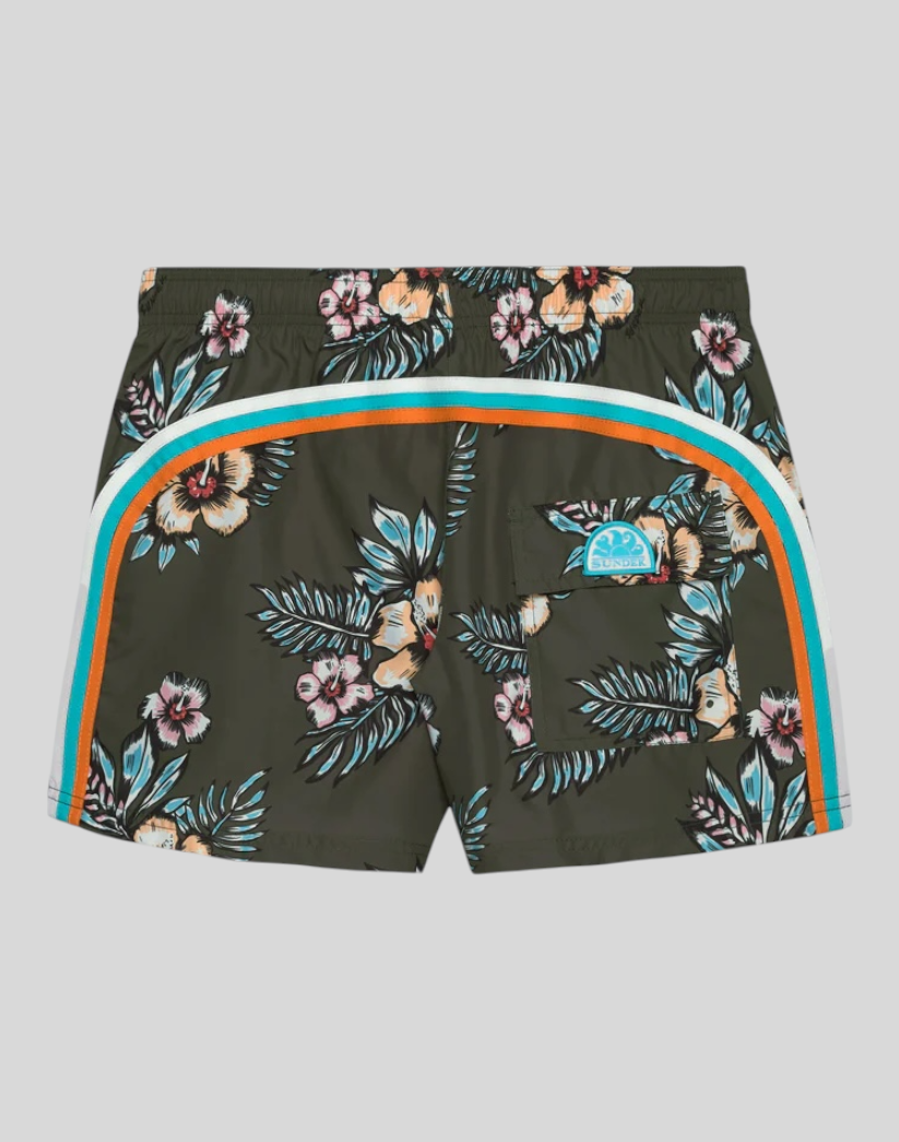 Costume A Pantaloncino Printed Boardshort Dark Green M504BDRT3G7 302G7 Sundek