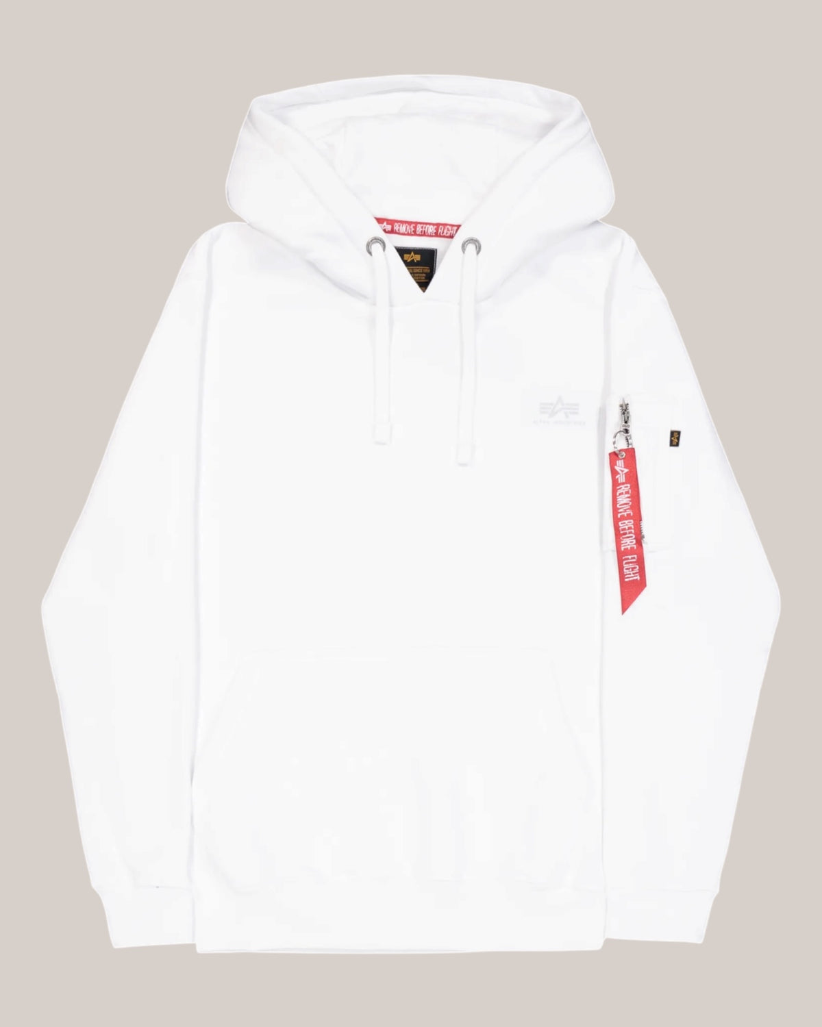 Felpa Uomo Bianca Alpha Industries Back Print Hoody 178318/09