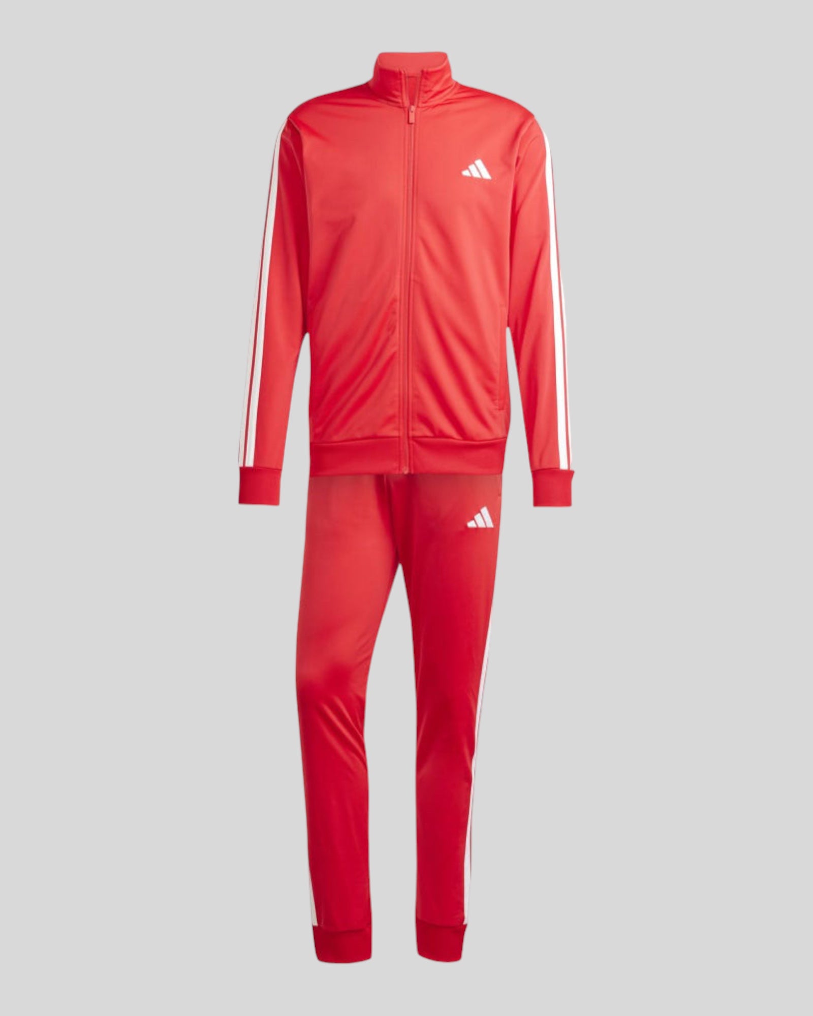 Tuta Basic 3 Stripes Tricot Track Suit Rosso JX8731 Adidas