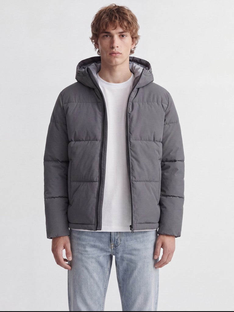 Giubbino Jack & Jones JJGalaxy Puffer Asphalt Grigio 12303930