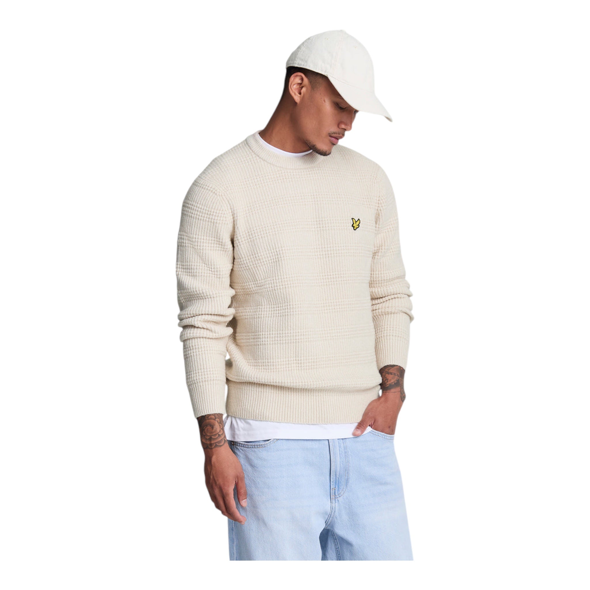 Pullover Girocollo Waffle Knit Jumper Cove KN2108V W870 Lyle & Scott