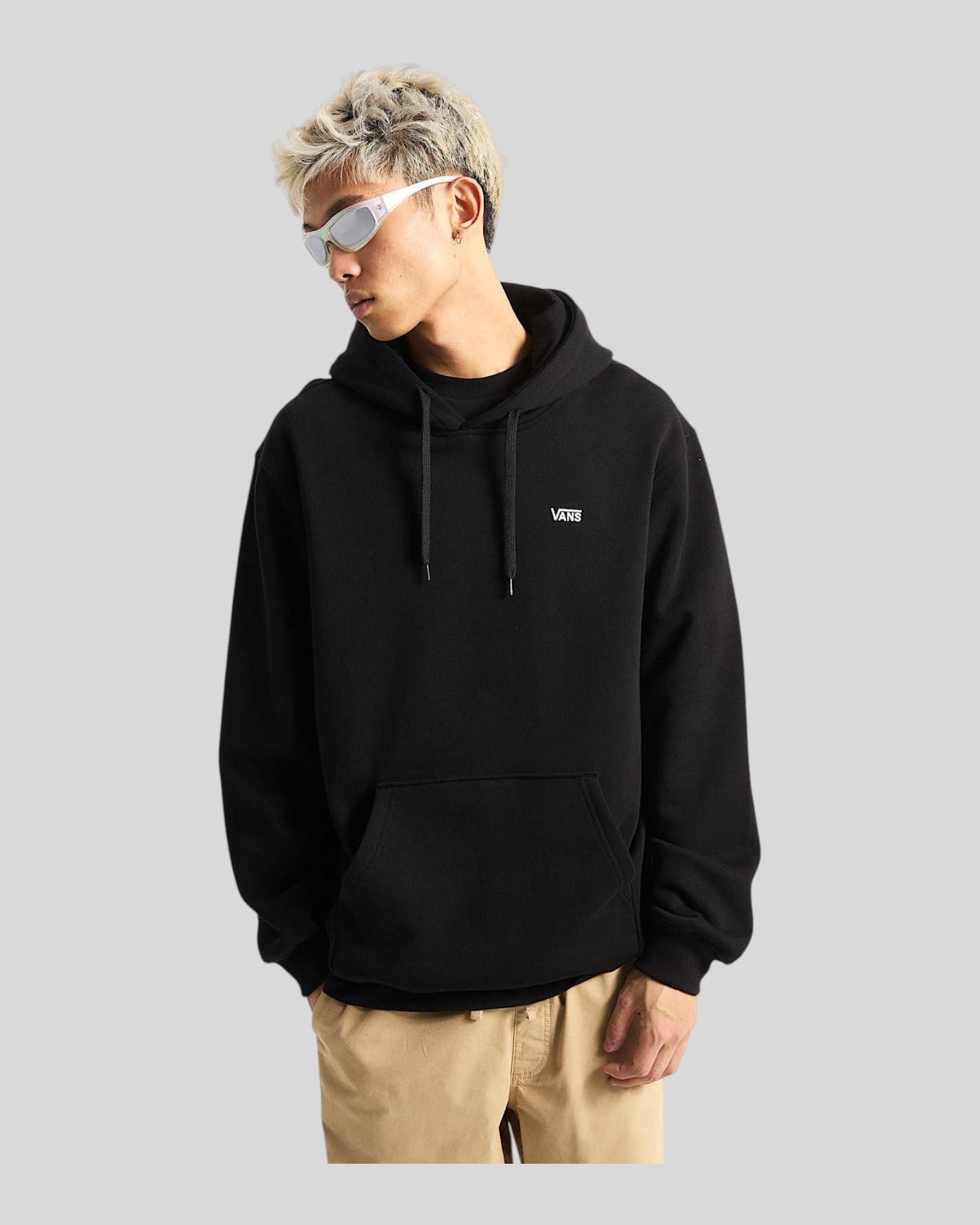 Felpa Con Cappuccio M Left Chest Loose Hoodie Nero VN000P21BLK Vans