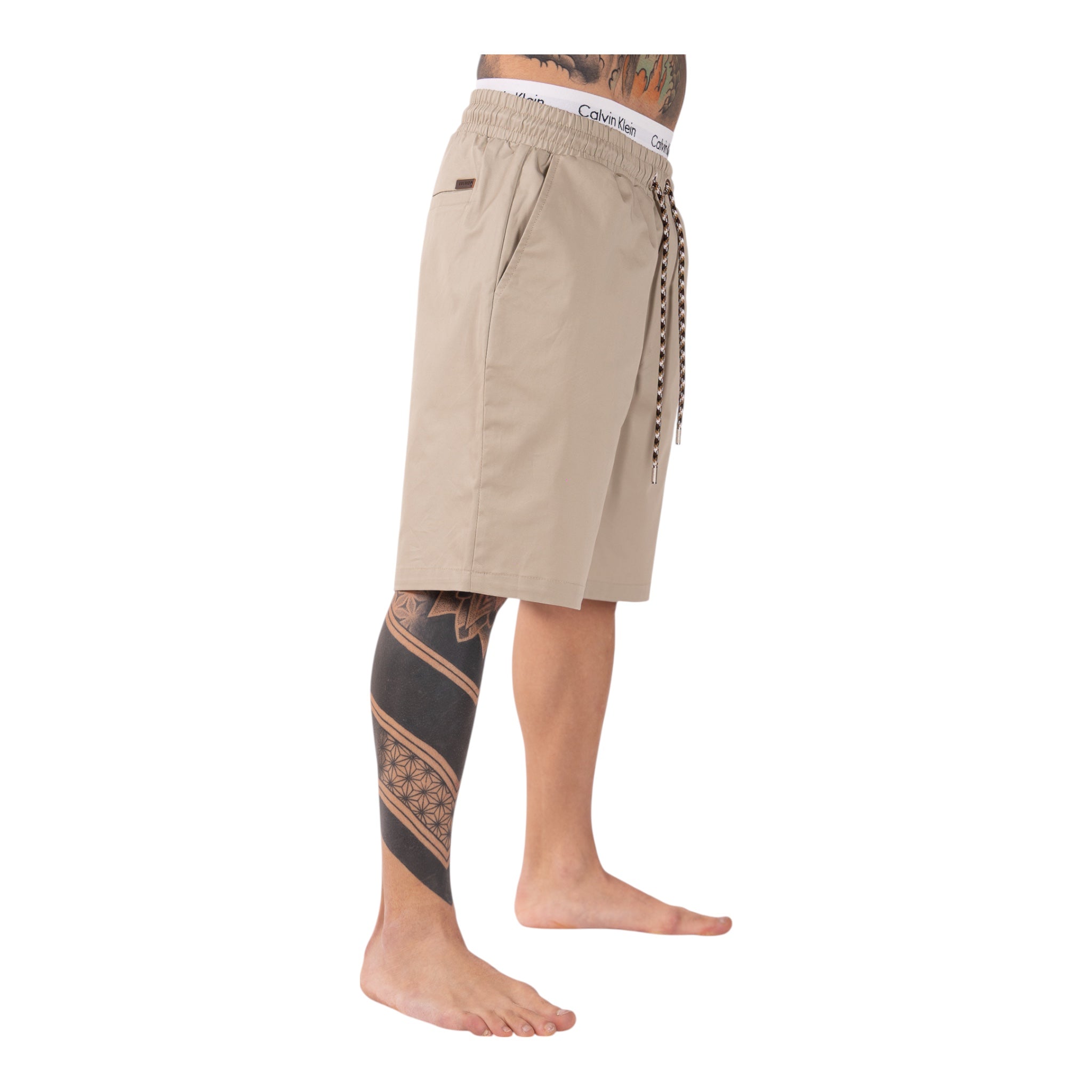 Short Con Elastico In Cotone Manu Beige Soldier