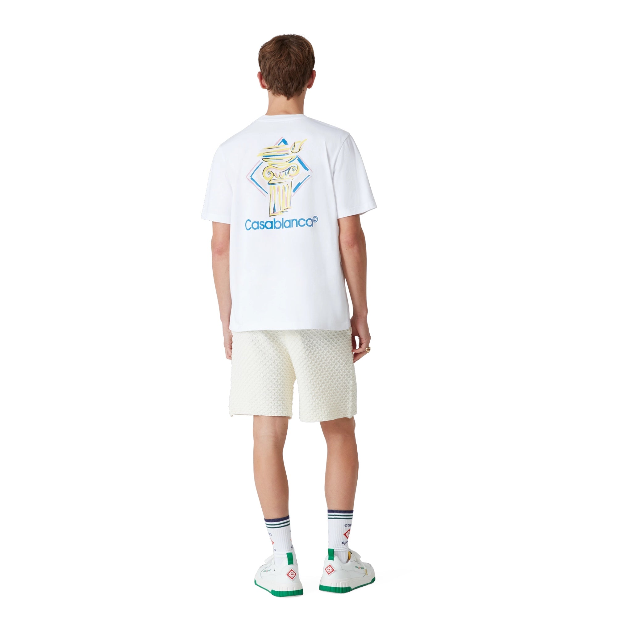 T-Shirt Diamond Column Printed Bianca MPS25JTS00104 Casablanca