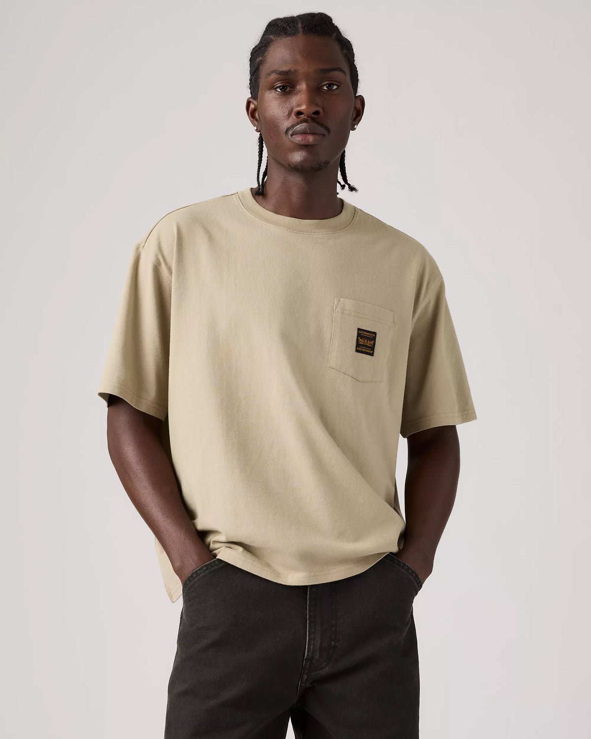 T-Shirt Levi's SS Workwear Pocket Tee Trench Coat- Beige 008AB0001