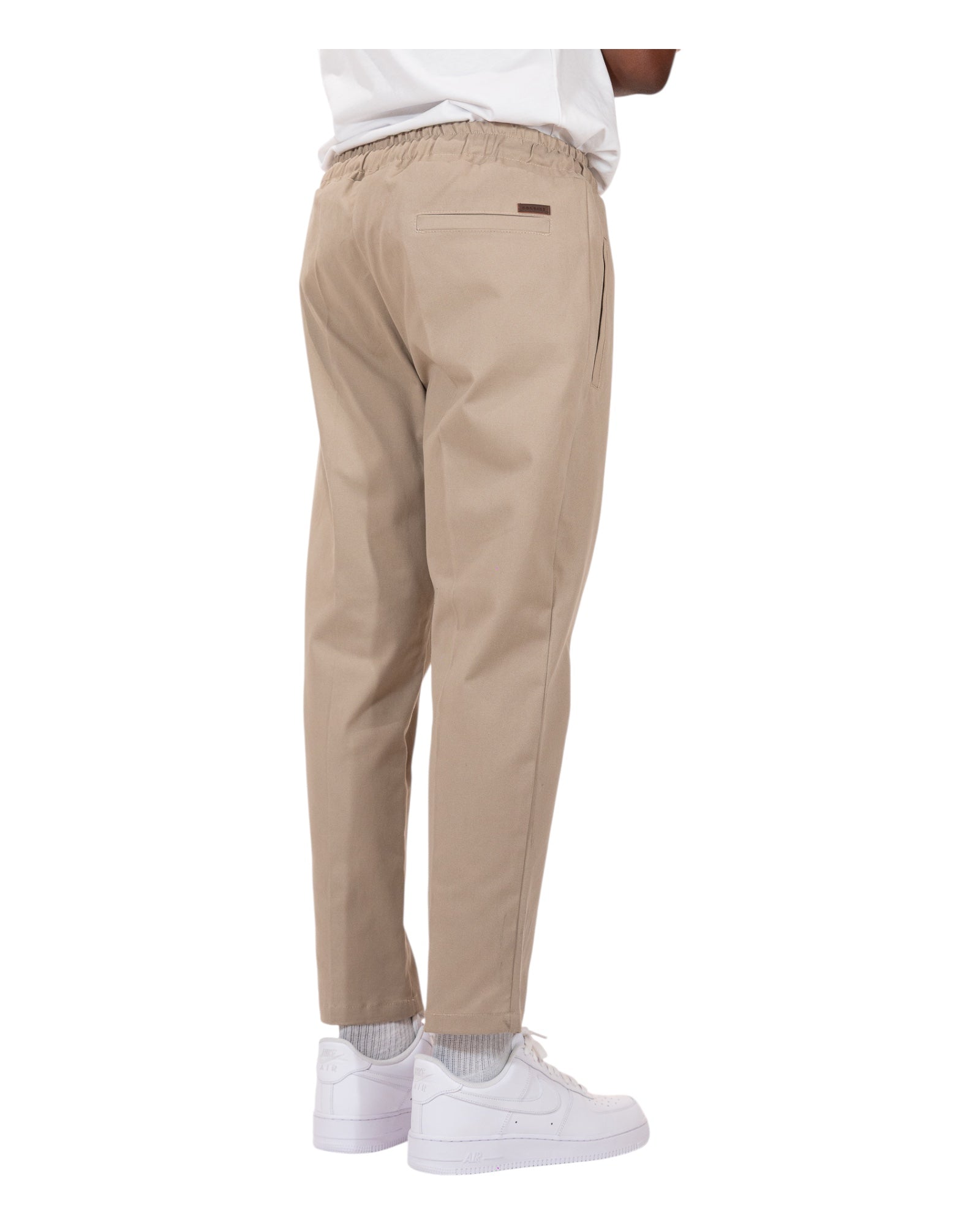 Pantalone Con Elastico Tapered Nain Beige Soldier
