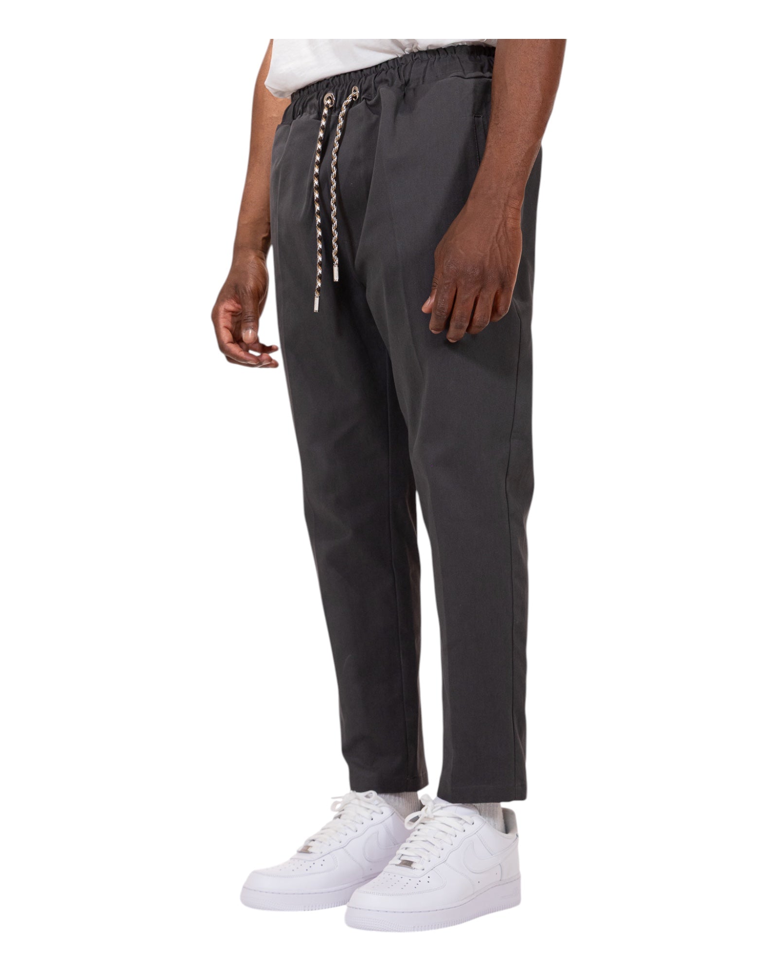 Pantalone Con Elastico Tapered Nain Grigio Scuro Soldier