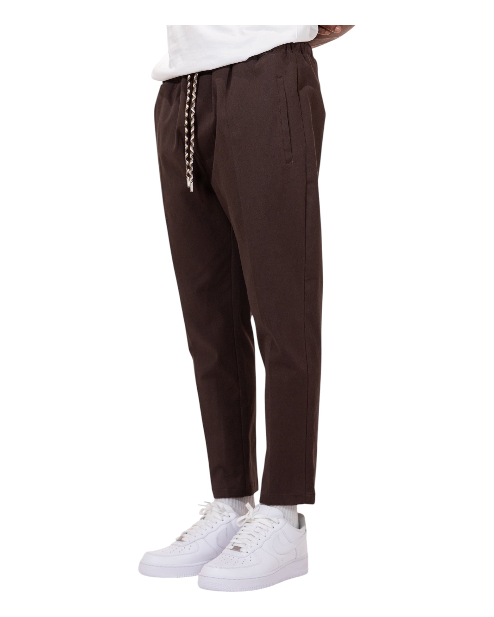 Pantalone Con Elastico Tapered Nain Marrone Soldier