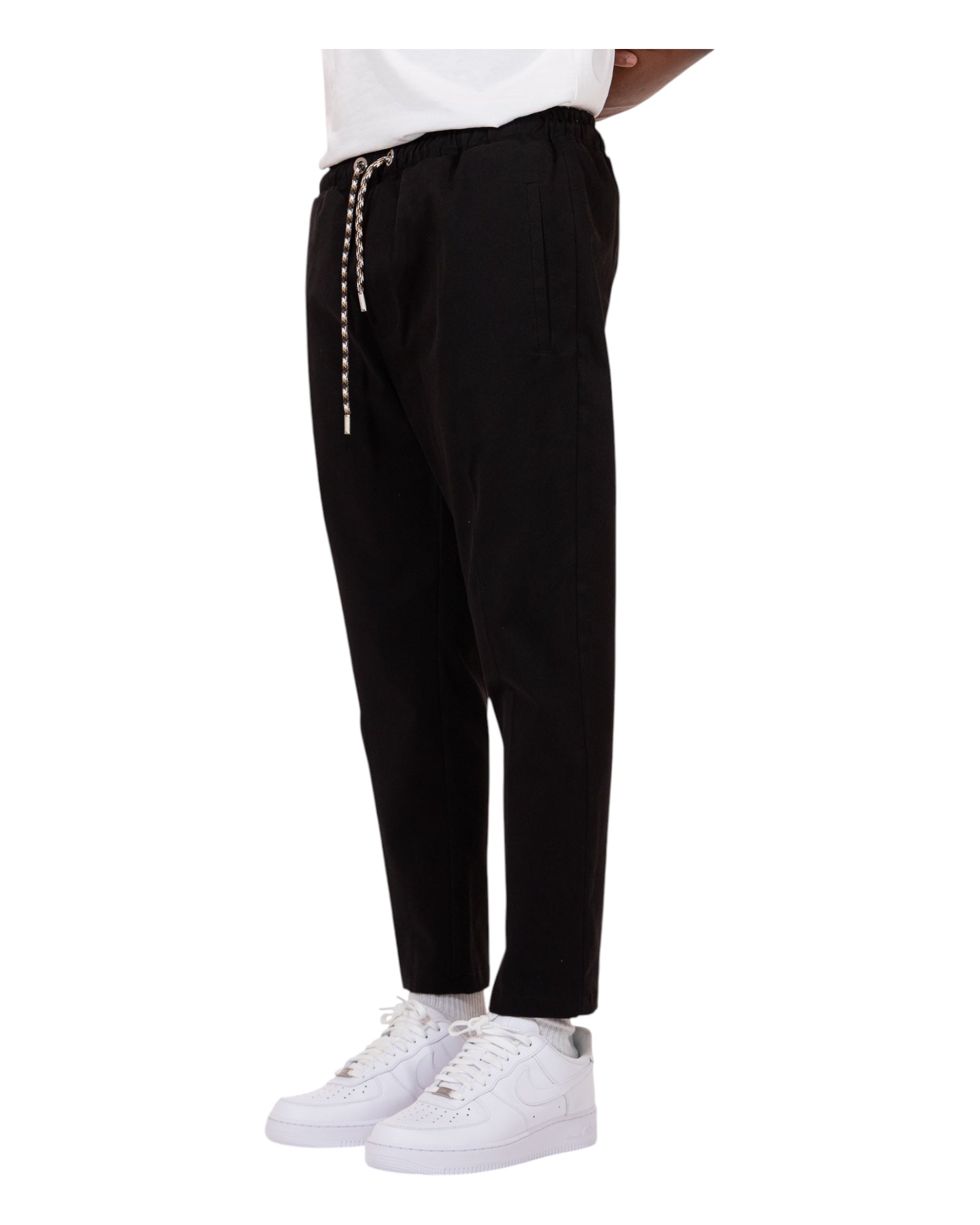 Pantalone Con Elastico Tapered Nain Nero Soldier